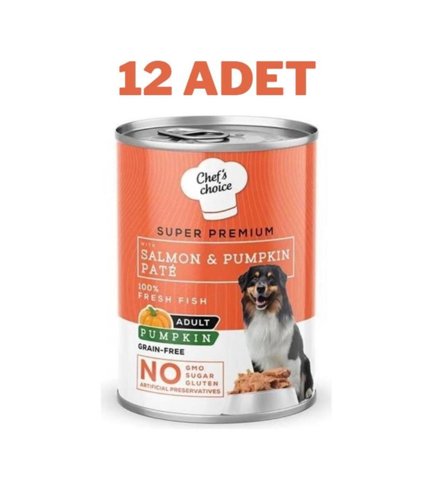 Chef's Choice Pumpkin Salmon Pate Dog Canned Food 12x400gr