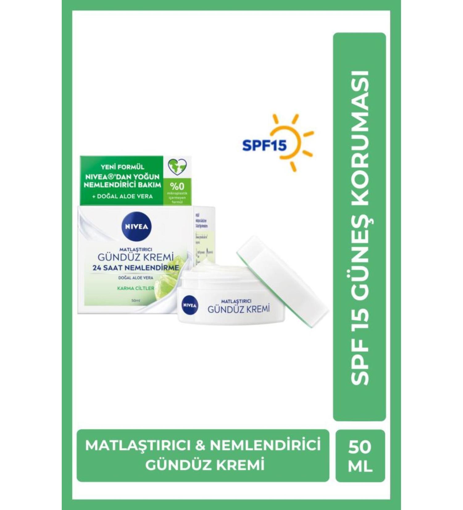 NIVEA Combination Skin Aloe Vera Mattifying Day Face Care Cream 50ml BLK WW5