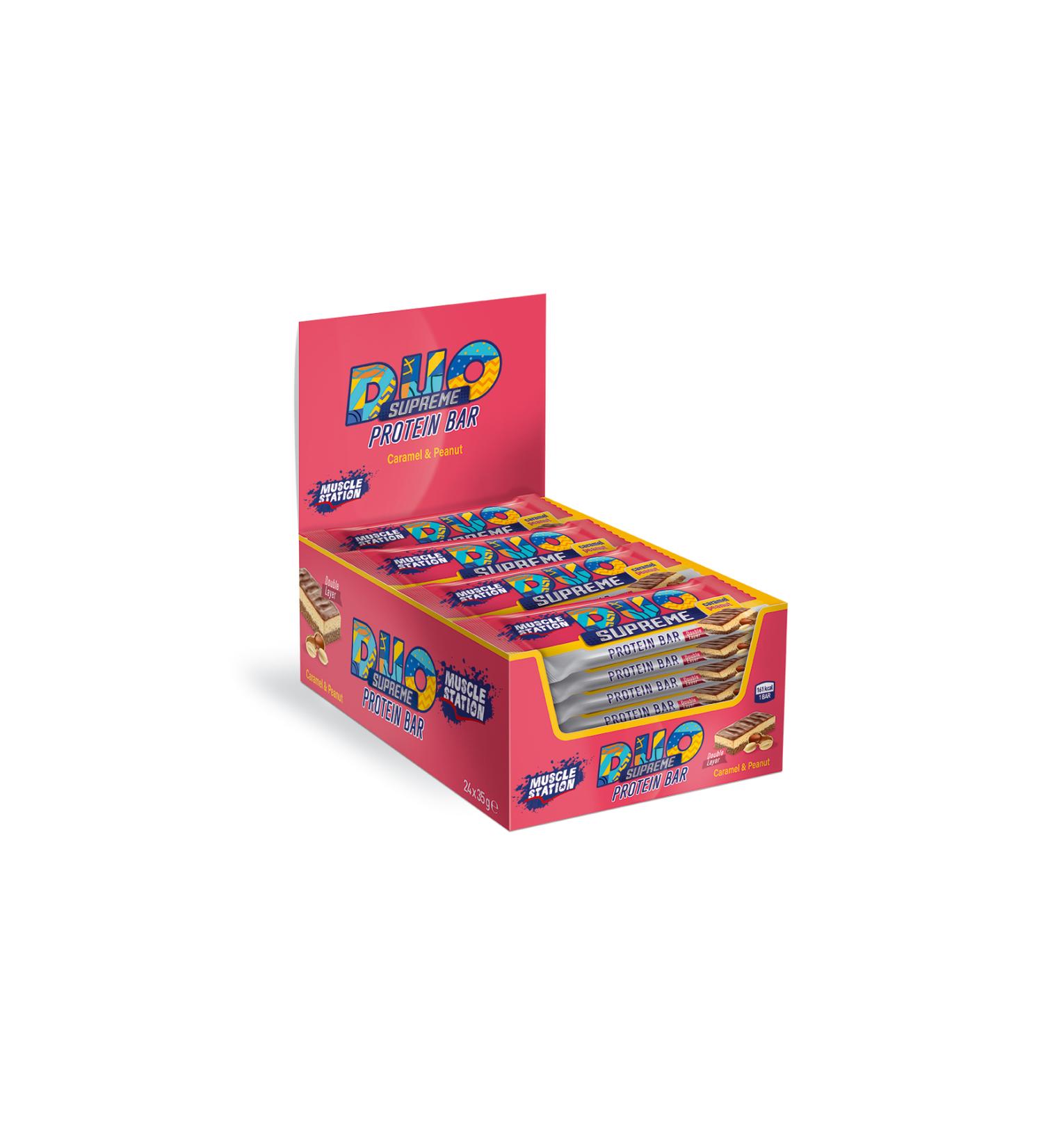 Muscle Station Musclestation Supreme Duo Caramel & Peanut Protein Bar 24-pack