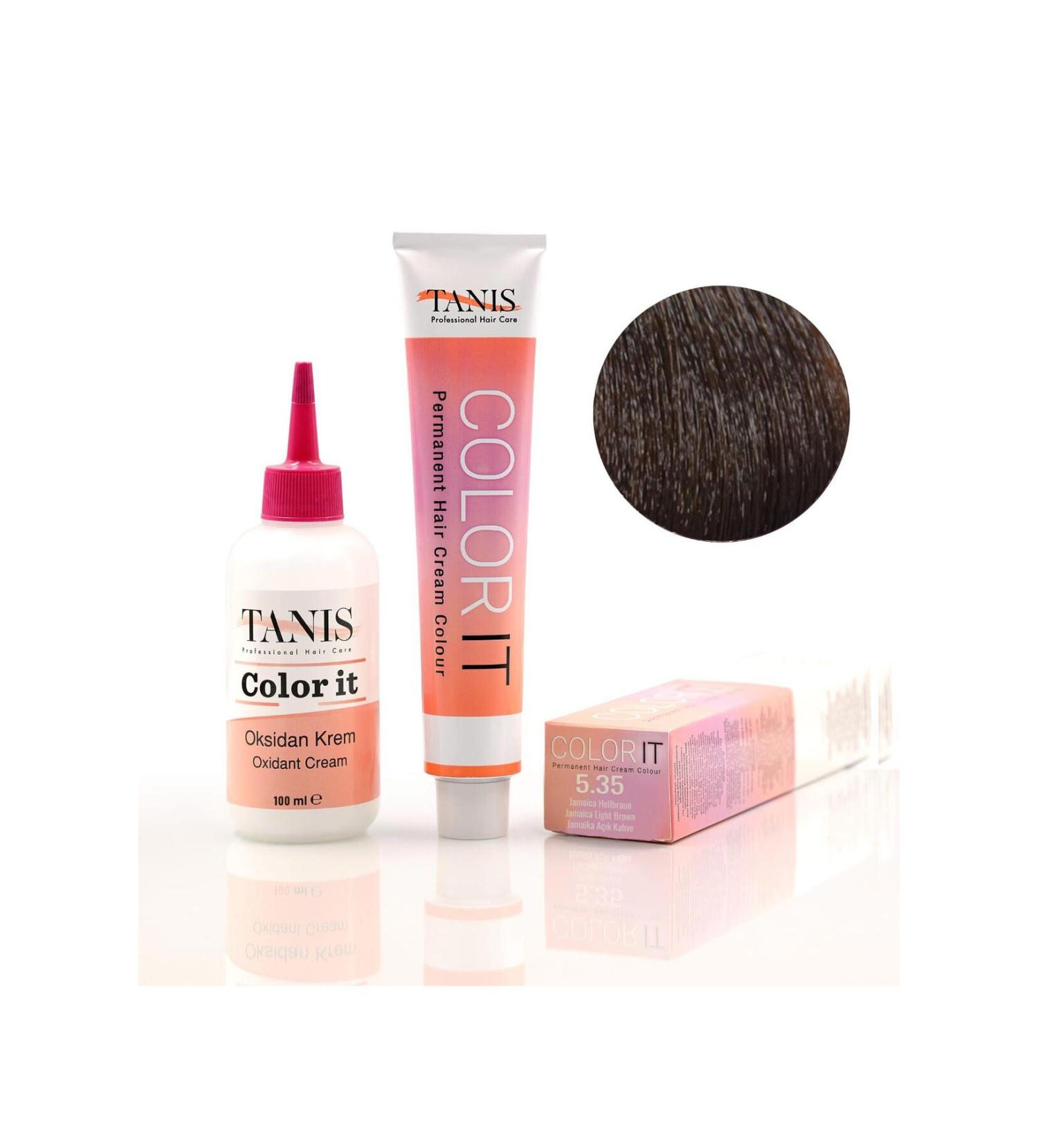 TANIS PROFESSIONAL TANIS COLOR-IT (100 ML) Permanent Hair Dye 5.35 (Jamaican Light Brown)