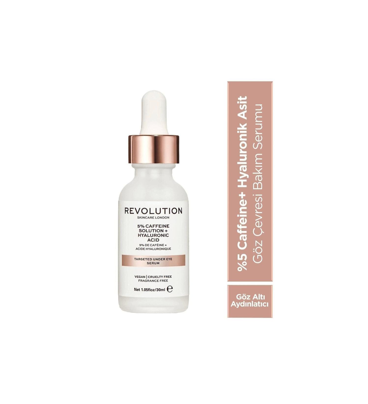 REVOLUTION SKINCARE Revolution Skincare Eye Serum Caffeine and Hyaluronic Acid 30 ml - Buy Online on GoSupps.com