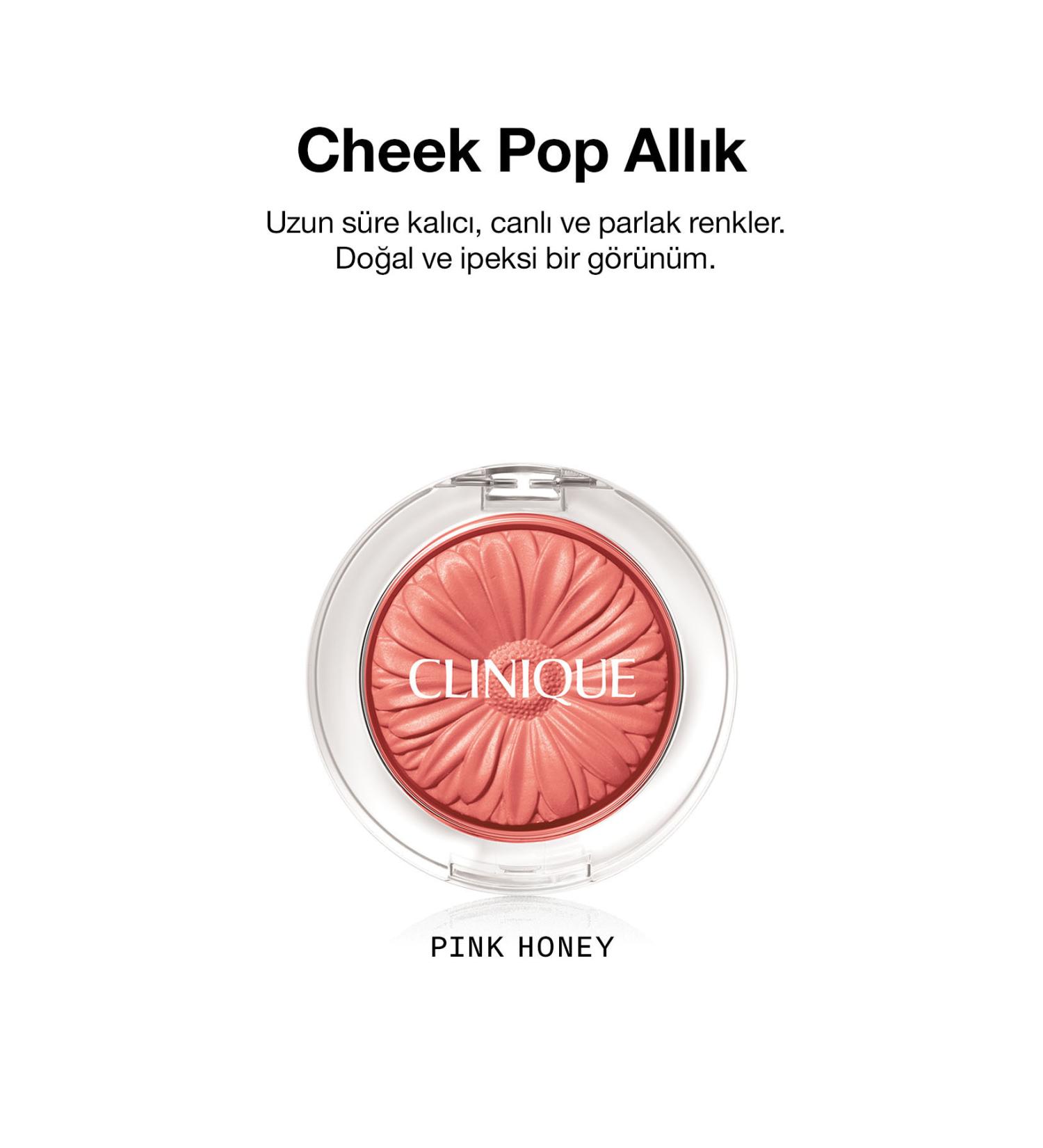 Clinique Silky Texture and Natural Look All Day Long-Lasting Cheek Pop Blush - Pink Honey Pop Passi.4104 - Buy Online on GoSupps.com