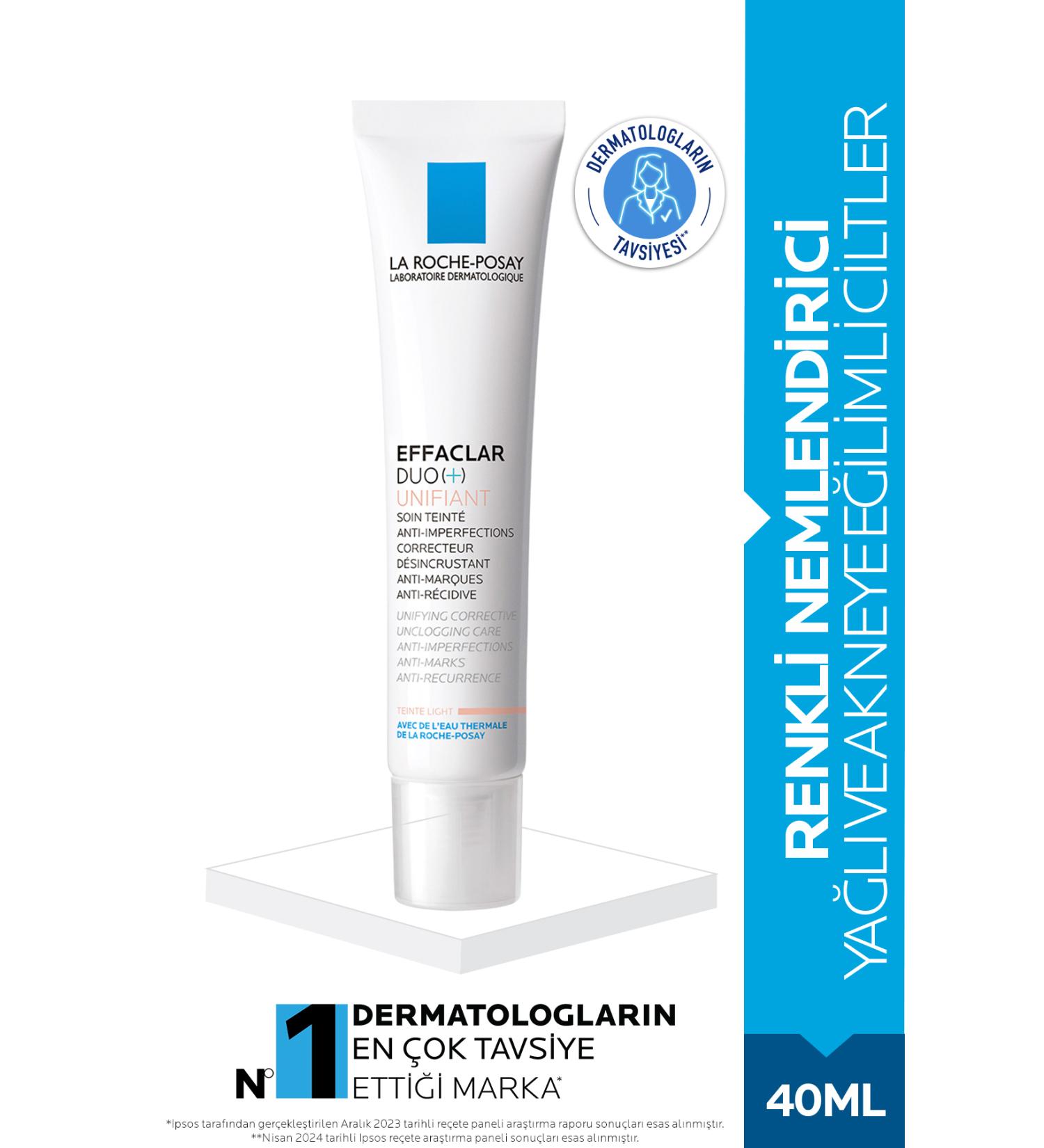La Roche Posay Effaclar Duo(+) Unifiant Tinted Moisturizing Light Cream 40 ml - Oily/Acne Prone Skin