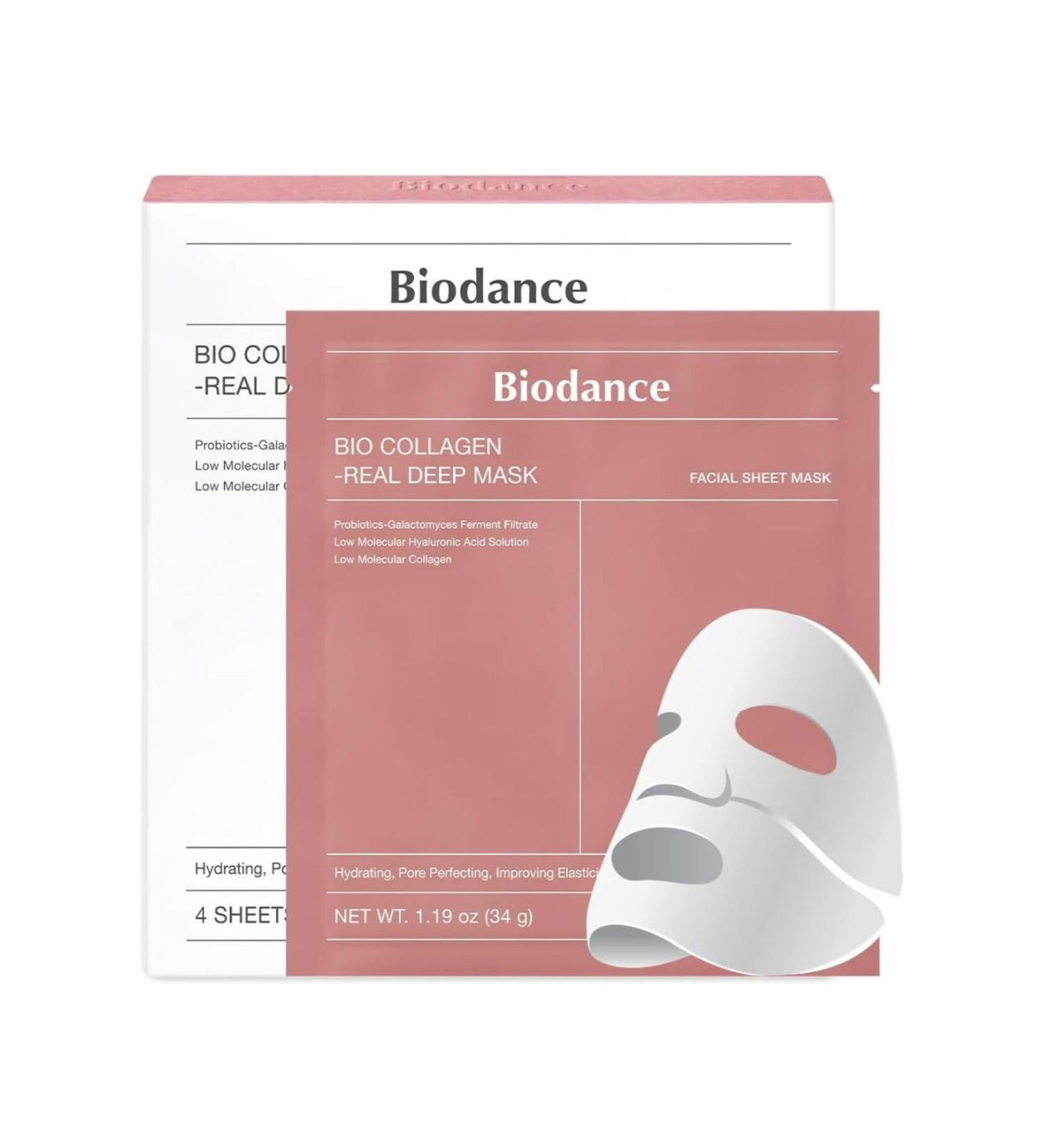 Biodance Bio-Collagen Real Deep Clearing Moisturizing Pore Minimizing Korean Face Mask (4pcs) - Buy Online on GoSupps.com