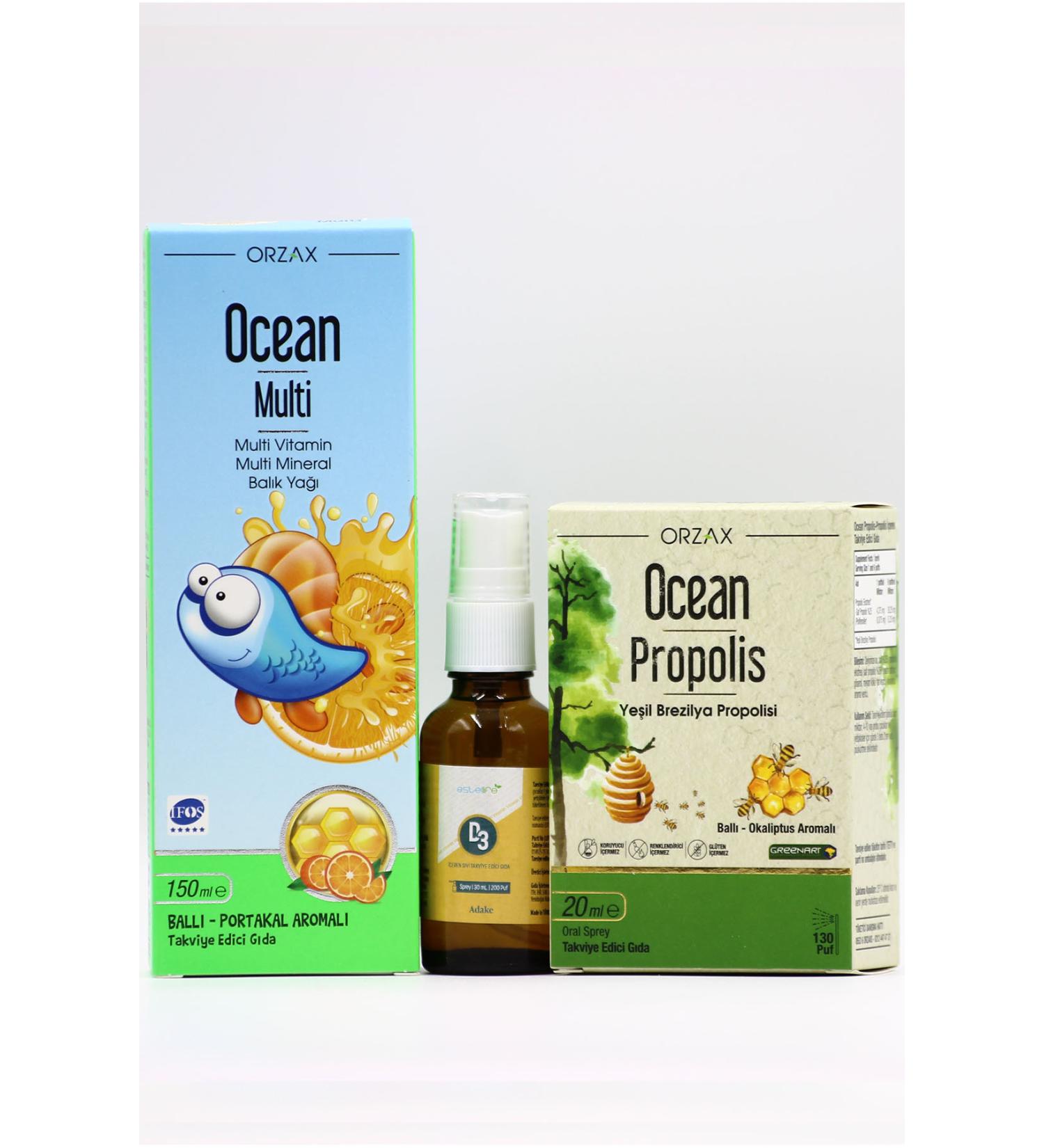 Ocean Multi Estellife D3 Spray and Ocean Propolis - Immunity and Vitamin Package