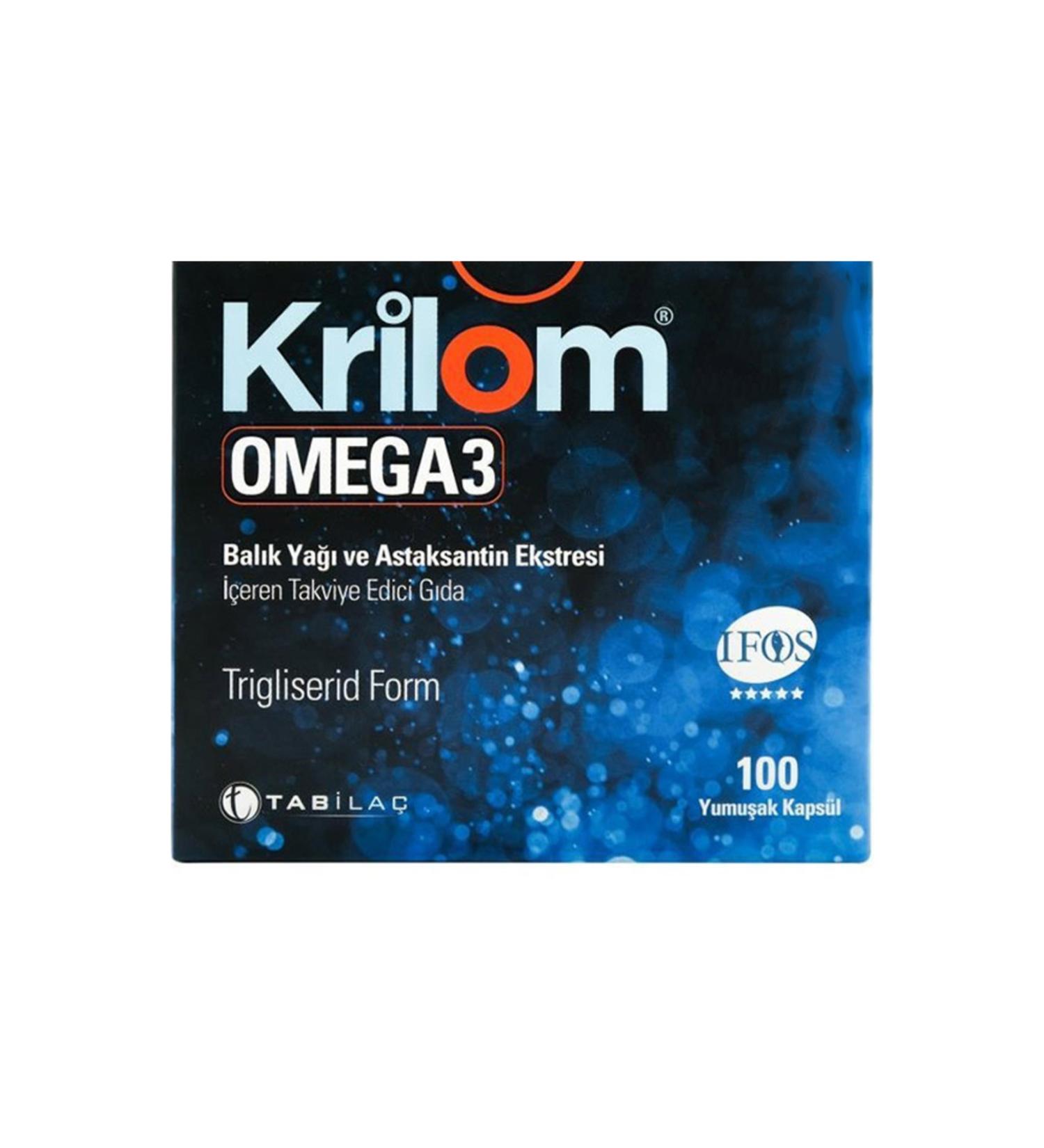 TAB Pharmaceutical Industry Inc. Krilom Omega 3 Softgel 100 Capsules