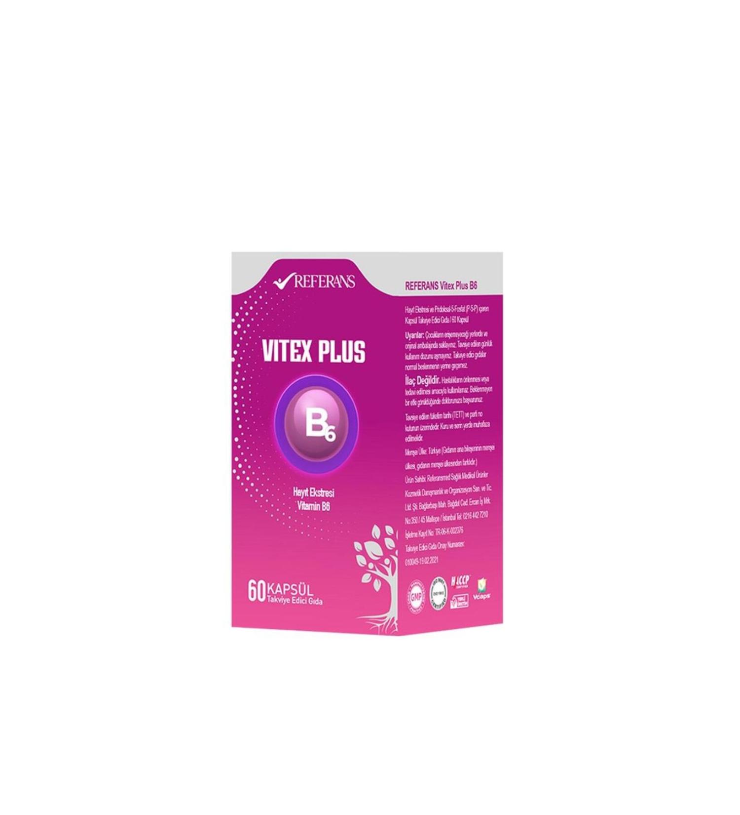 Reference Nutra Reference Vitex Plus B6 60 Capsules