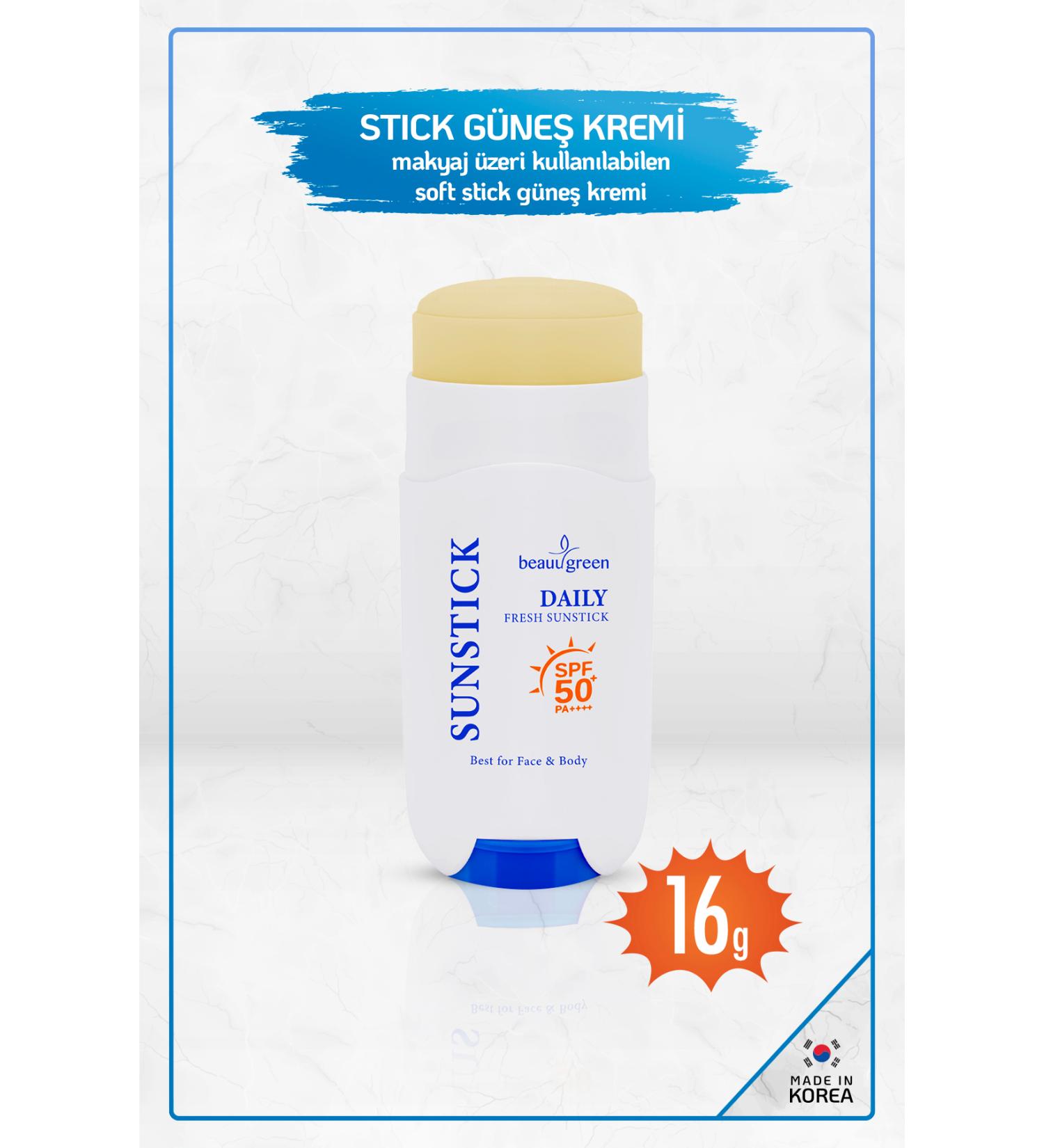 beauugreen Daily Fresh Sun Stick 16g Spf50 Pa Anytime Anywhere Face Body makeup Made In Korea - Buy Online on GoSupps.com