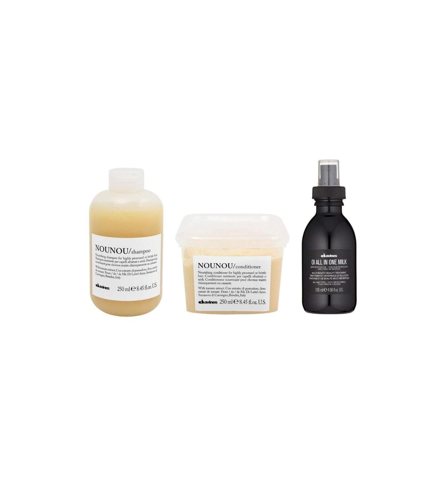 Davines ForBeautyNesli Nounou Shampoo 250mL+Nounou Conditioner 250ml+OI All In One Milk 135ml YY 80 FBN.294 - Buy Online on GoSupps.com