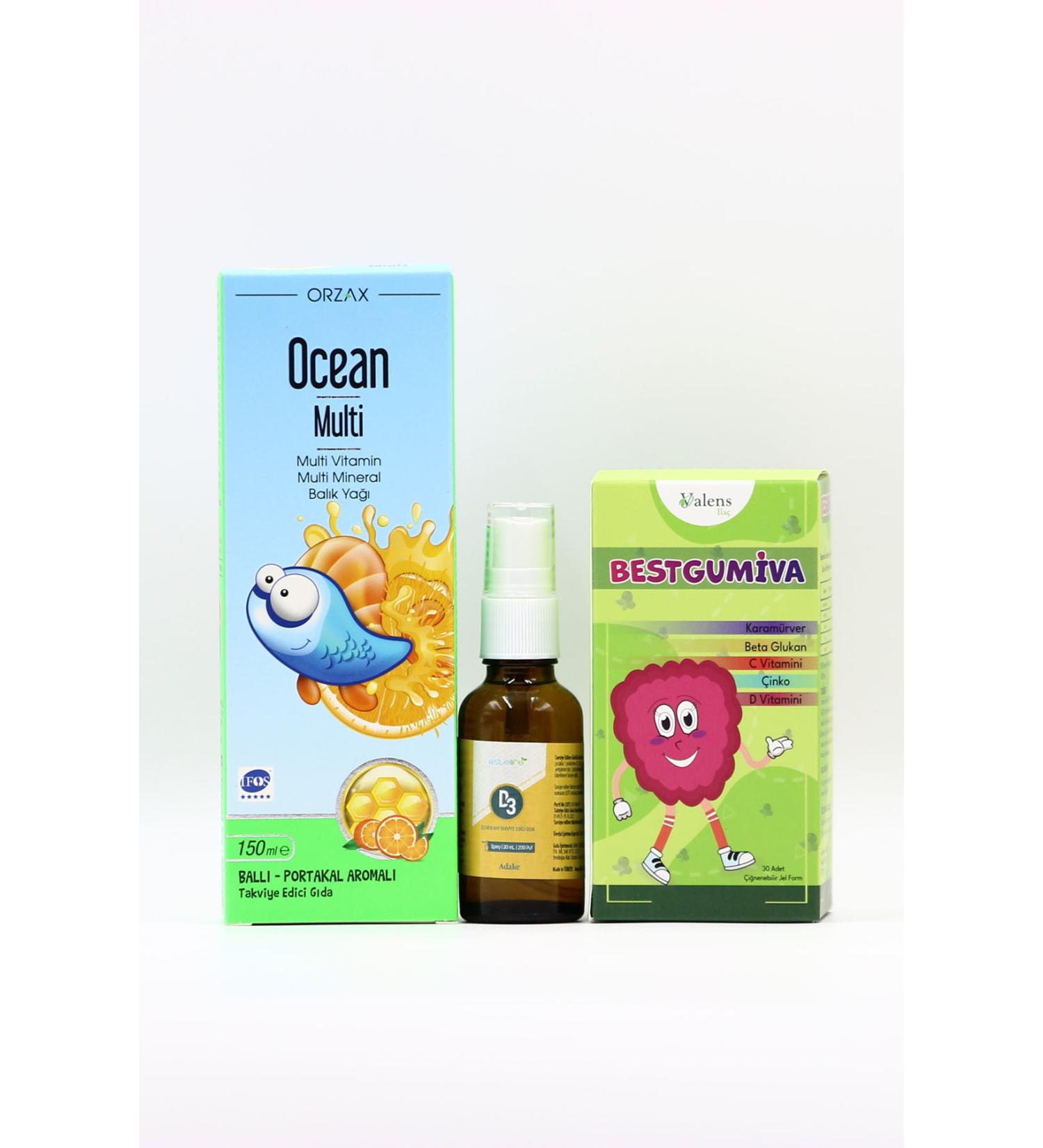 Vitamin and Immune Support Package for Children with Ocean Multi Estellife D3 Bestgumiva