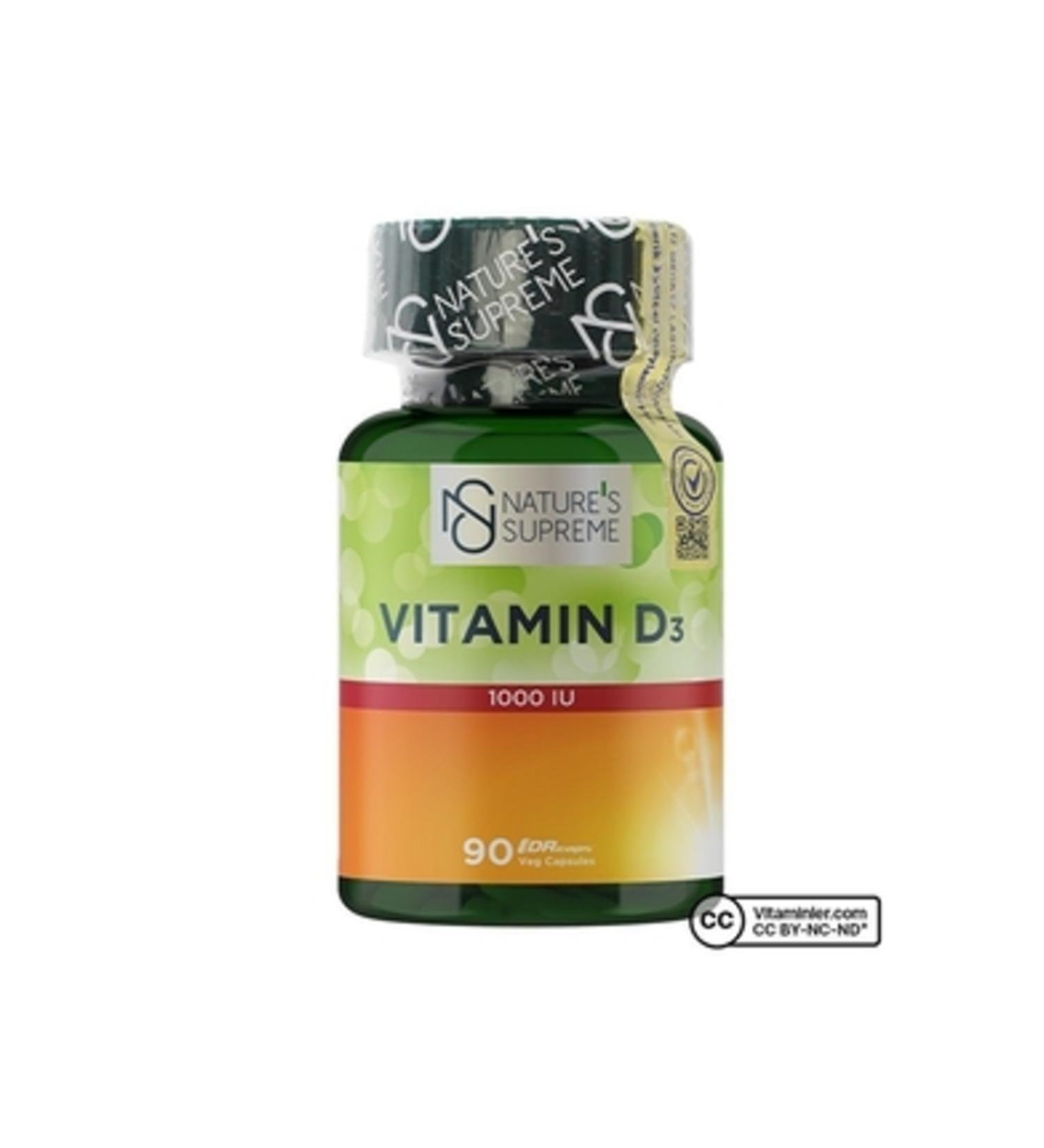 NOVAFACE STD Vitamin D3 1000 Iu 90 Capsules Classic