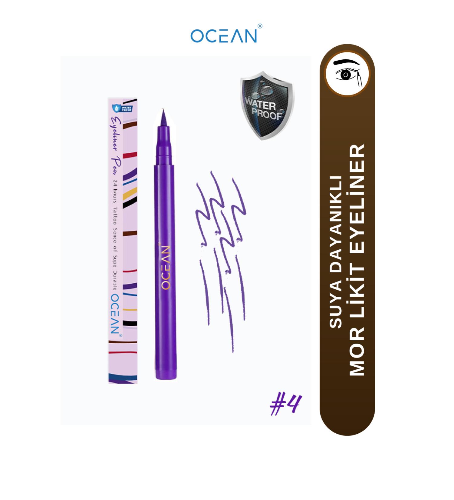 Ocean Purple Eyeliner Liquid Pencil Eyeliner Waterproof Intense Pigment