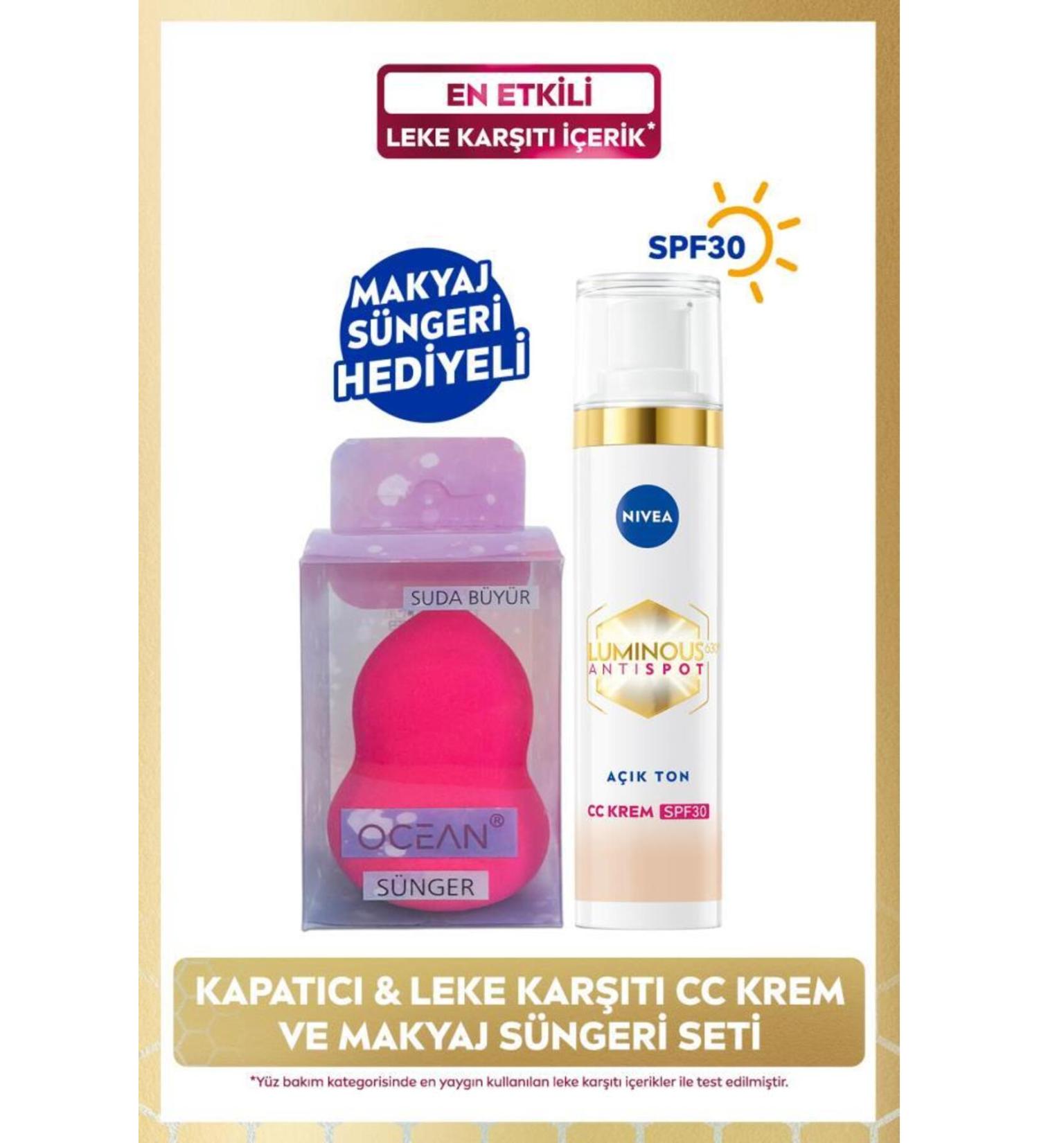 NIVEA Luminous630 Anti-Dark Spot CC Face Cream 40ml Spf30 Sunscreen Hyaluronic Acid Light Tone