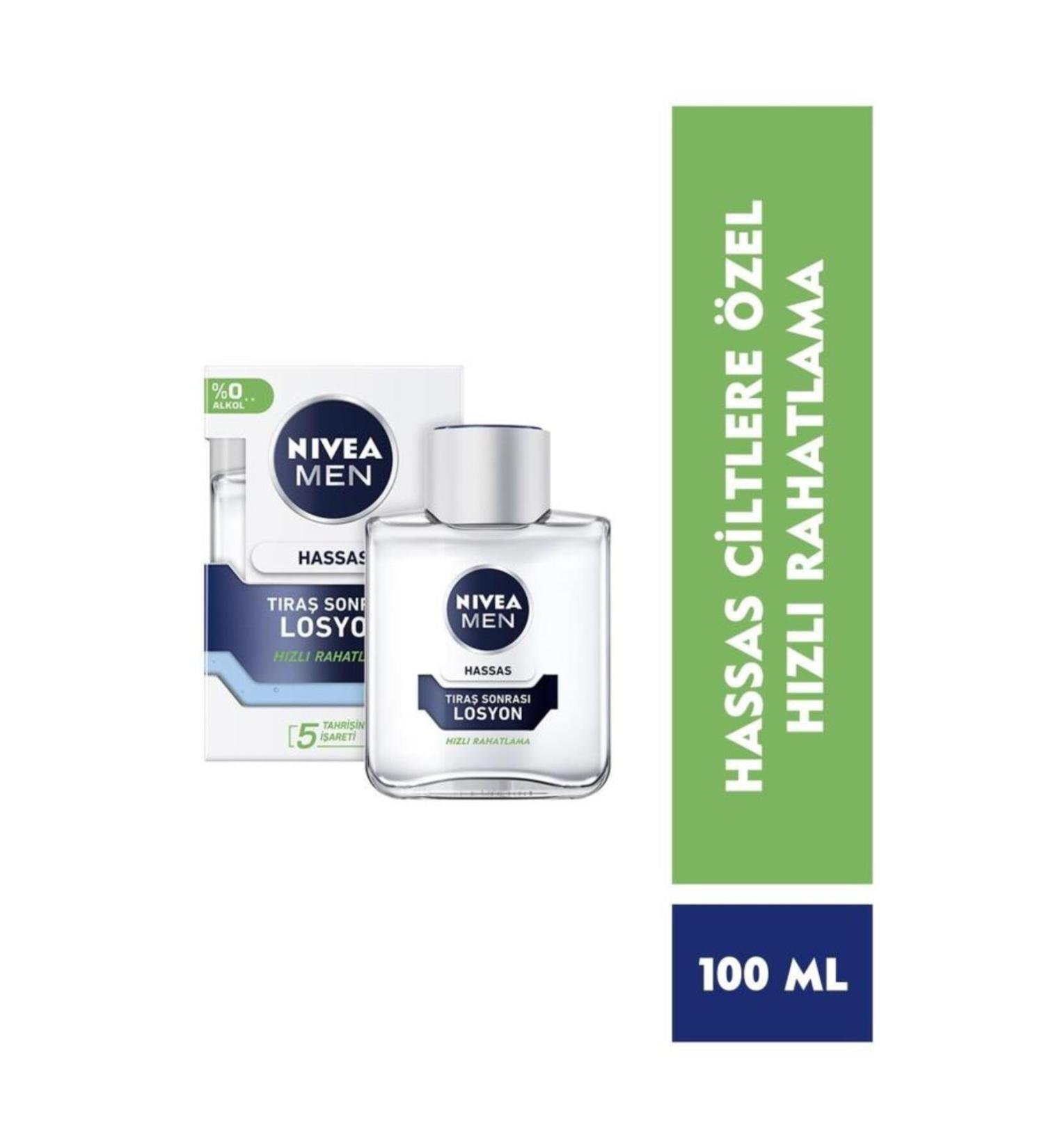 NIVEA Super Men Sensitive After Shave Lotion 100 ml Sensitive Skin Alcohol-Free - Buy Online on GoSupps.com
