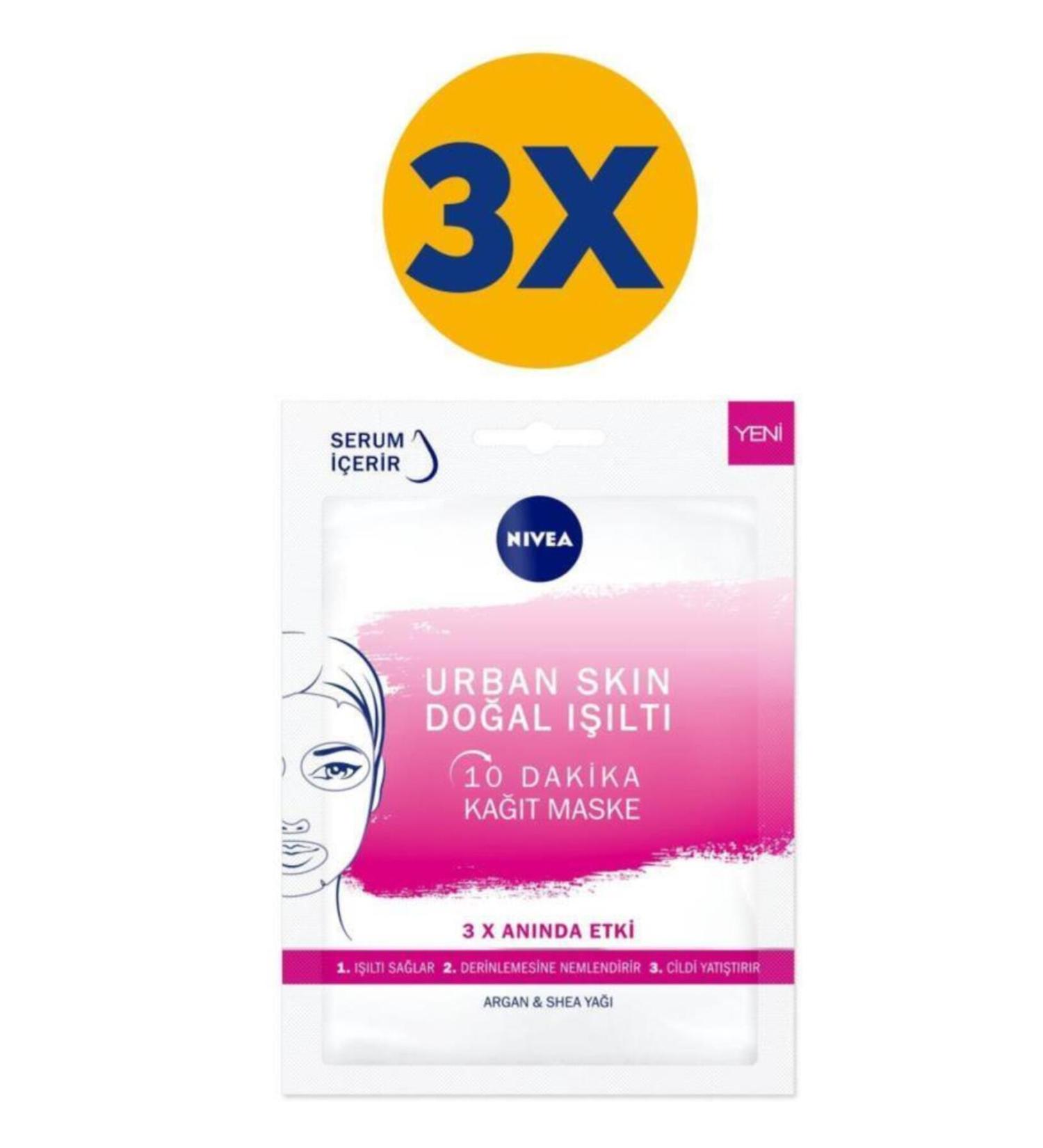 NIVEA Urban Skin Shine Mask 1 Piece X3