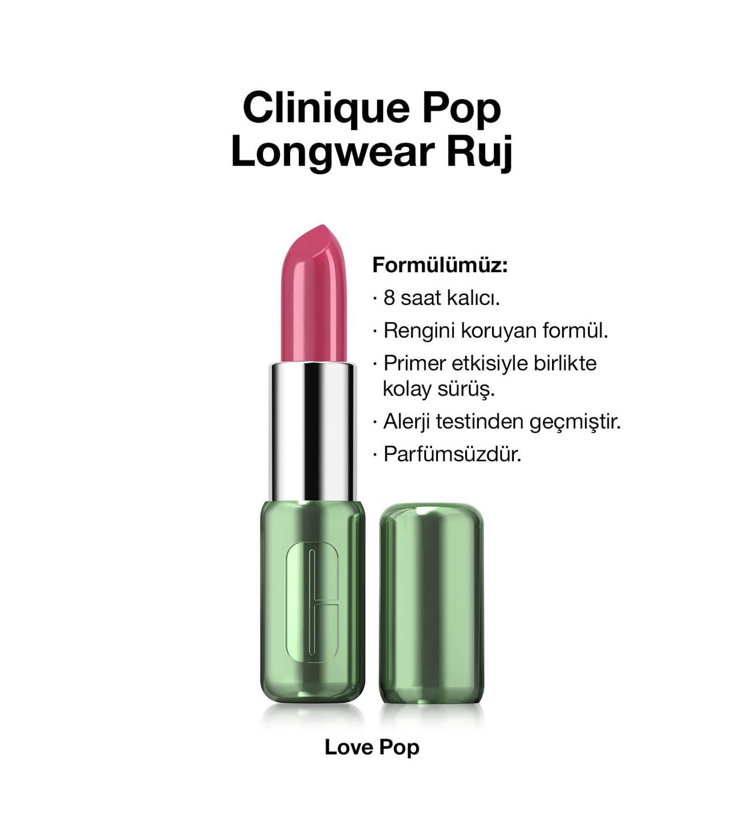 Clinique Rich Pigmentation Color-Staying Shiny Finish Lipstick-Love Pop passi.3728