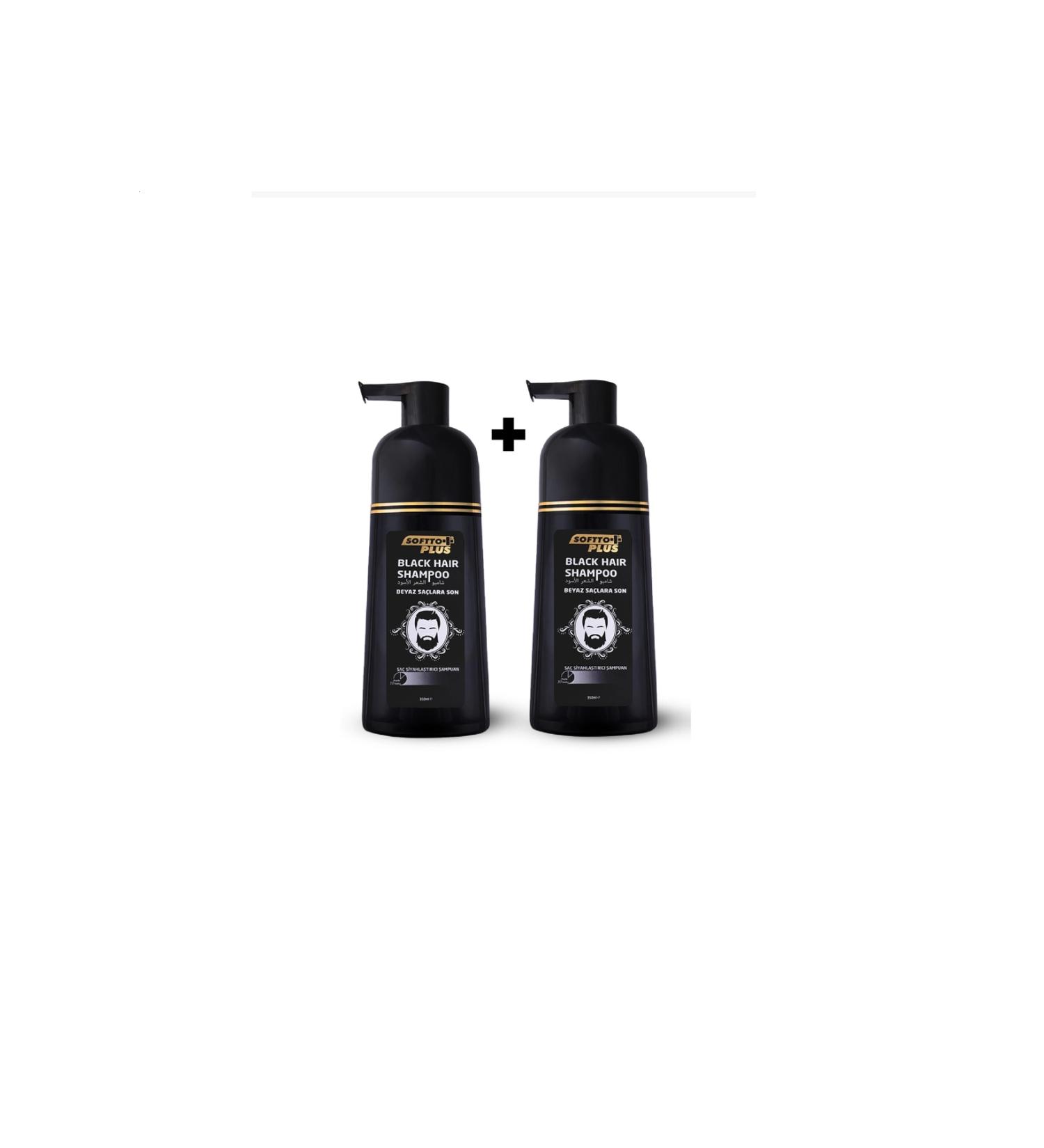 Softto Plus 2 Pieces Black Hair Blackening Shampoo 350 ml