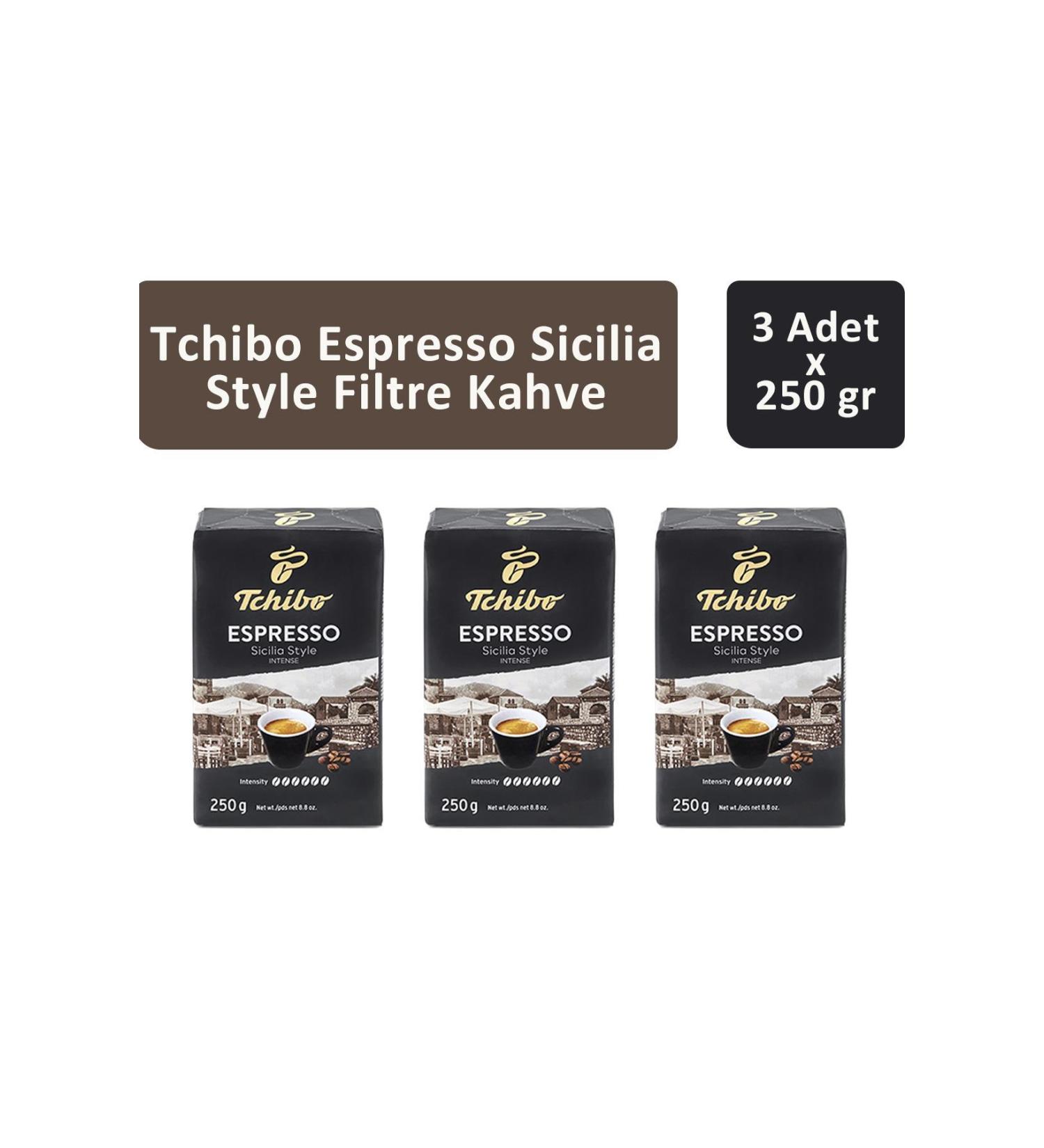 Tchibo Espresso Sicilia Style Filter Coffee 250 gr x 3 Pieces - Buy Online on GoSupps.com