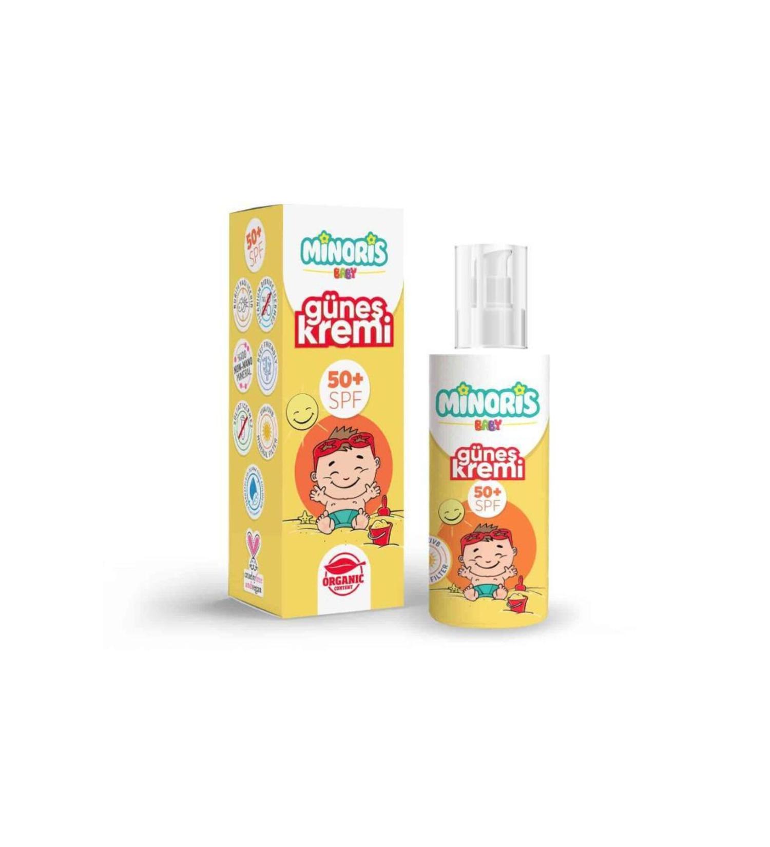 Minoris Baby Organic Sunscreen Spray Cream Spf 50 150ml