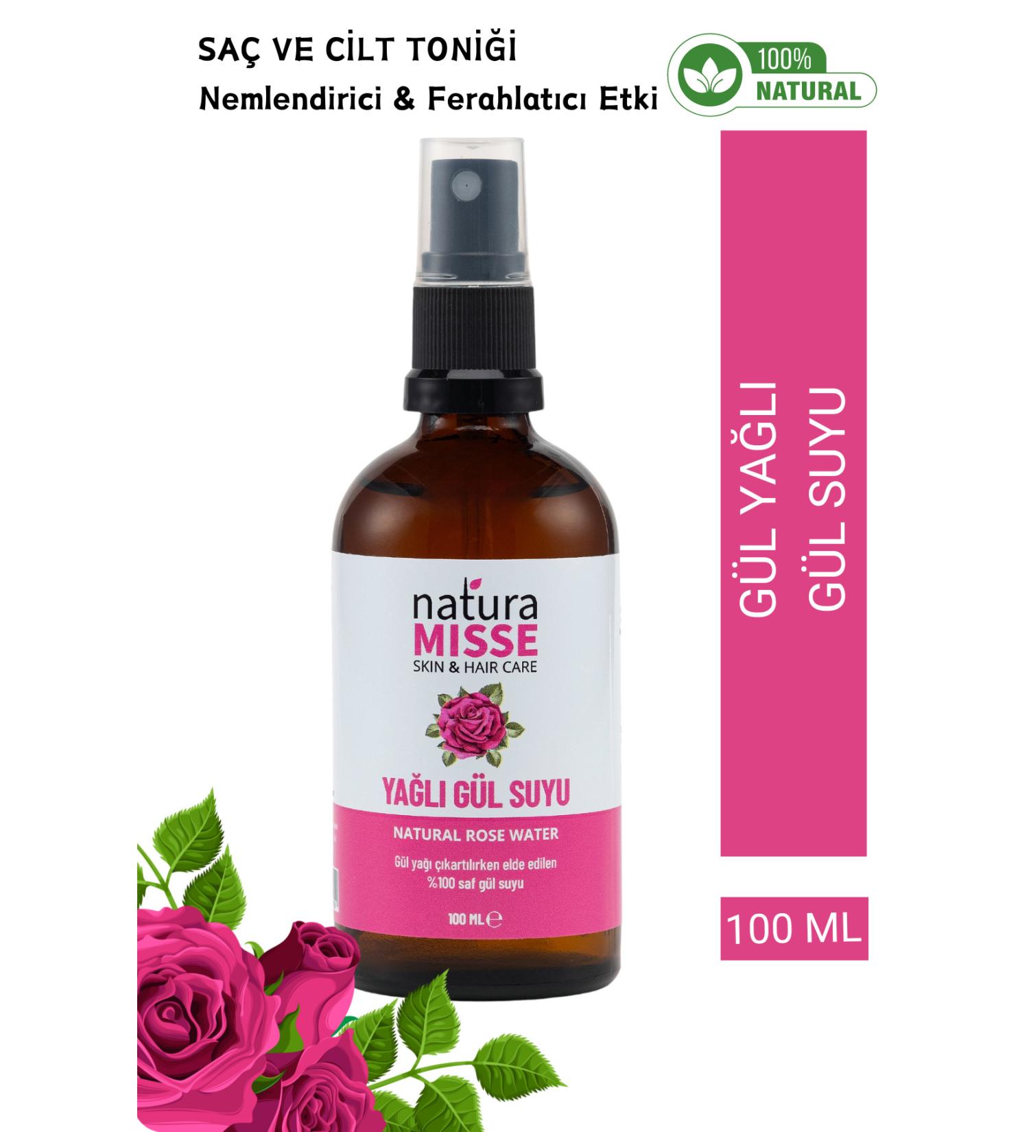 naturamisse Oily Rose Water 100 ml Rose Yeast Full Oil Brightening Purifying Pore Tightening Toner - Buy Online on GoSupps.com