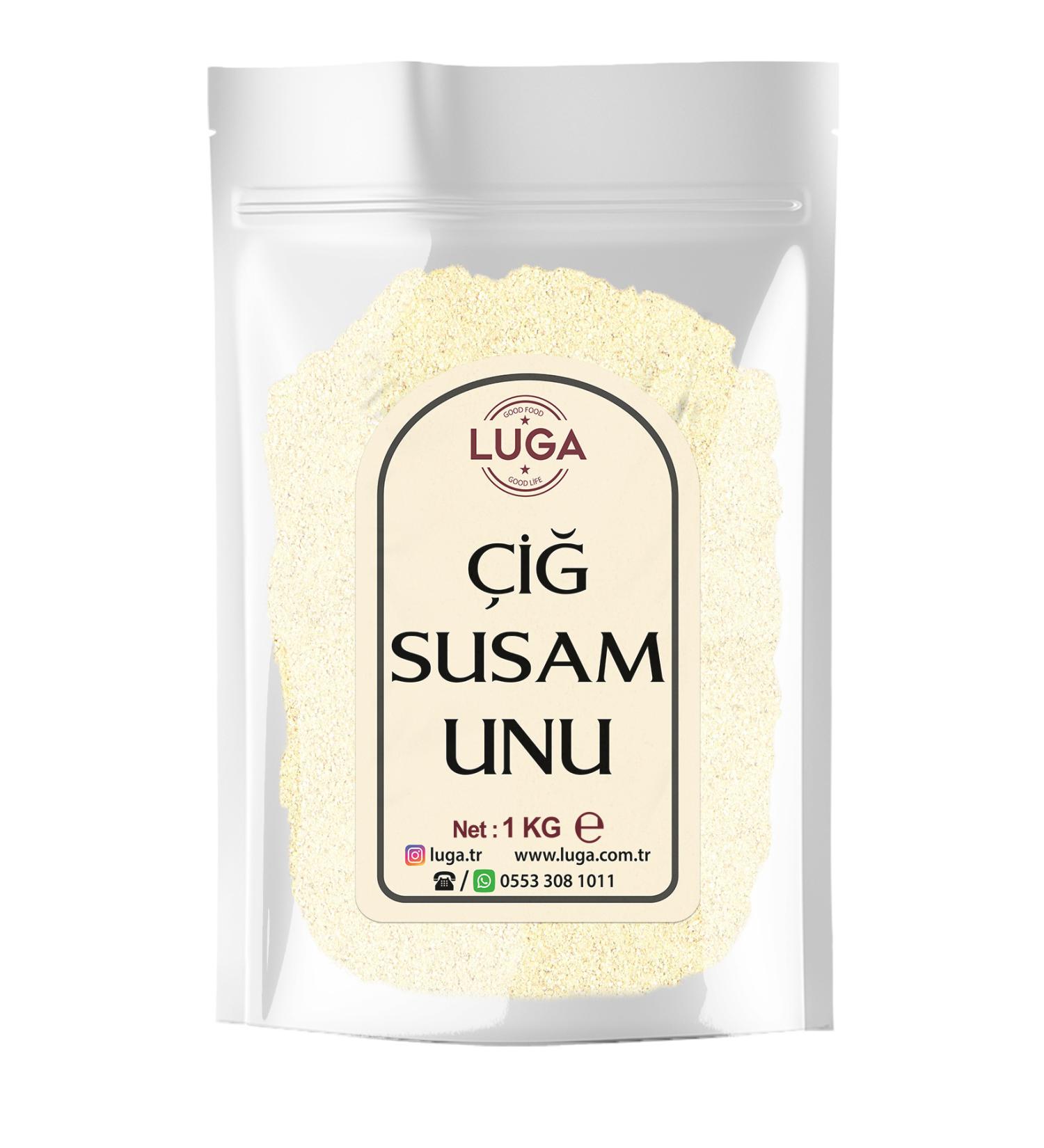 Luga Raw Sesame Flour 1 KG - Additive-Free 100% Natural New Crop Sifted