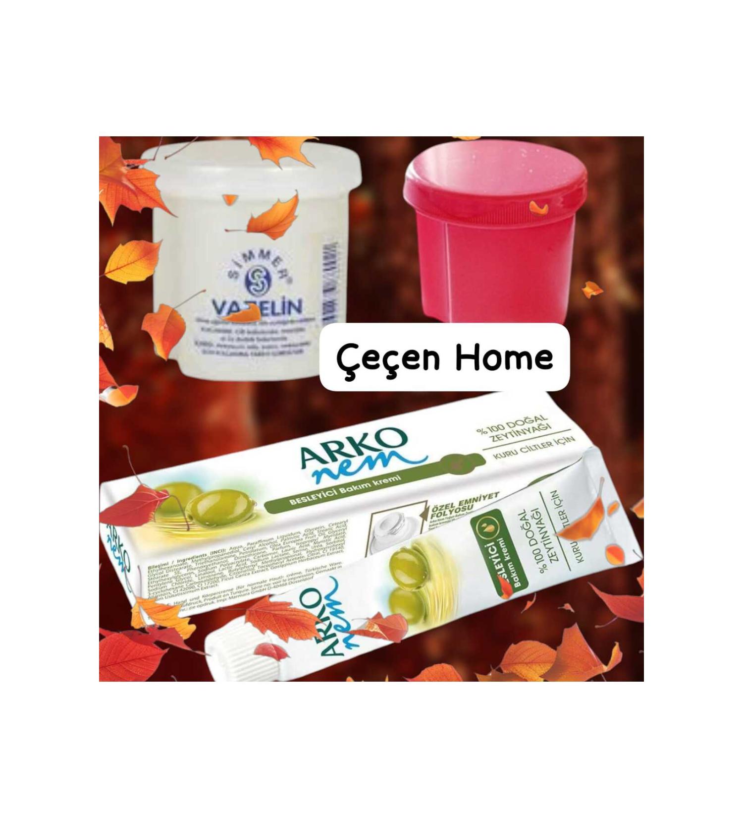 E EN HOME Olive Oil Hand and Body Cream + Vaseline Gift 3-Piece Special Set