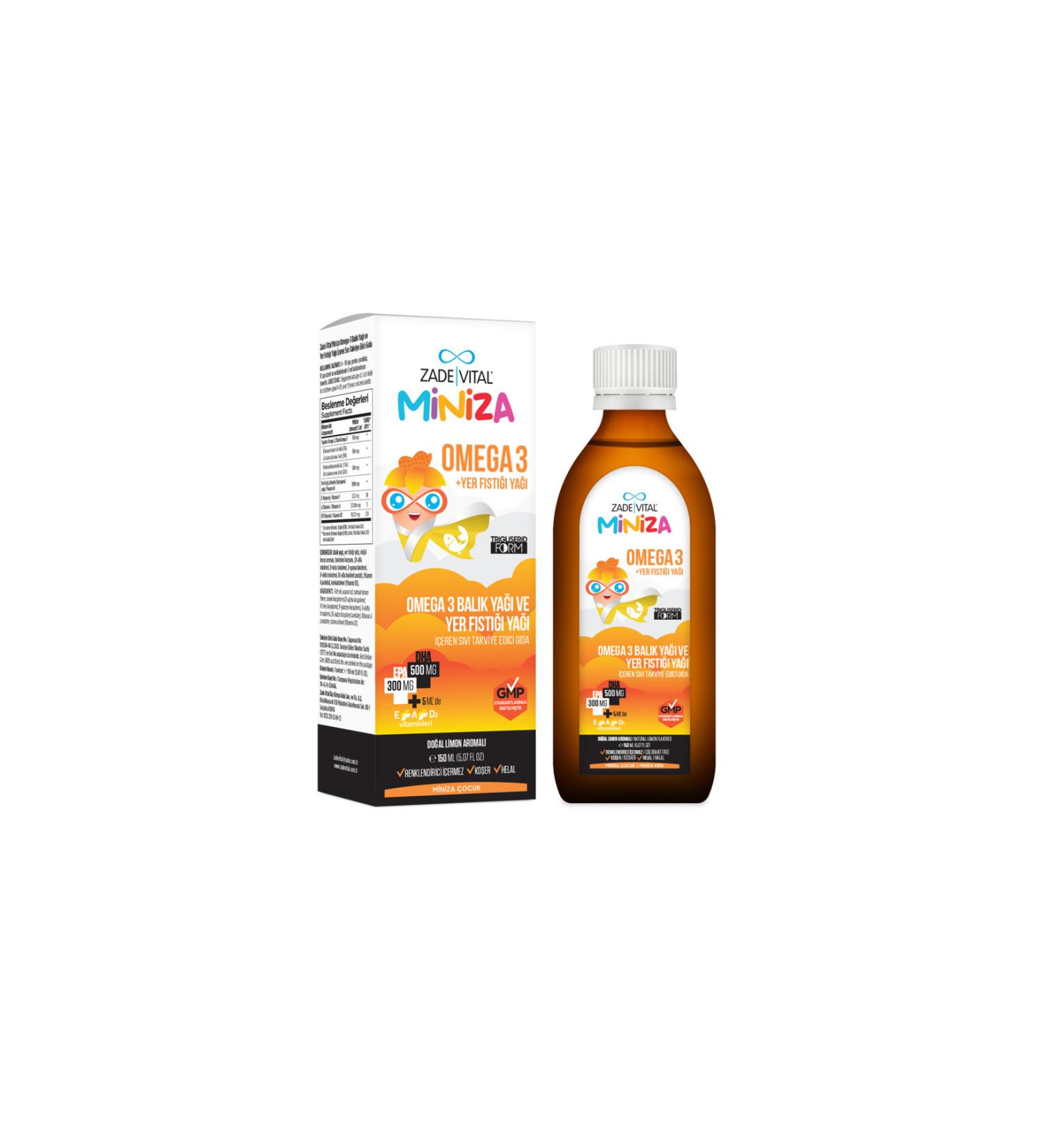 Zade Vital Miniza Omega 3 & Peanut Oil 150 M
