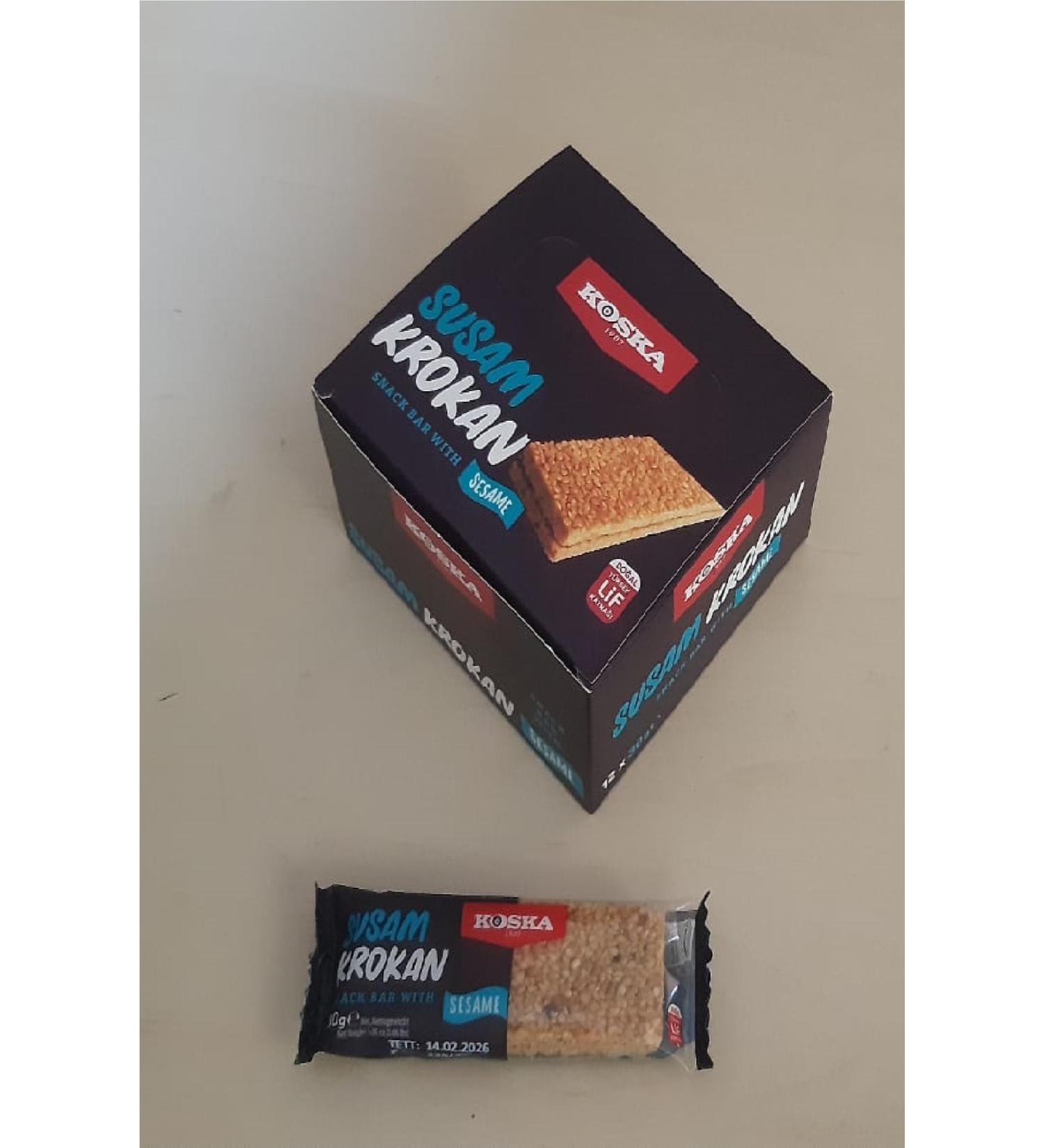 Koska Sesame Croquant 30 gr * 12 Pieces (Box) - Buy Online on GoSupps.com