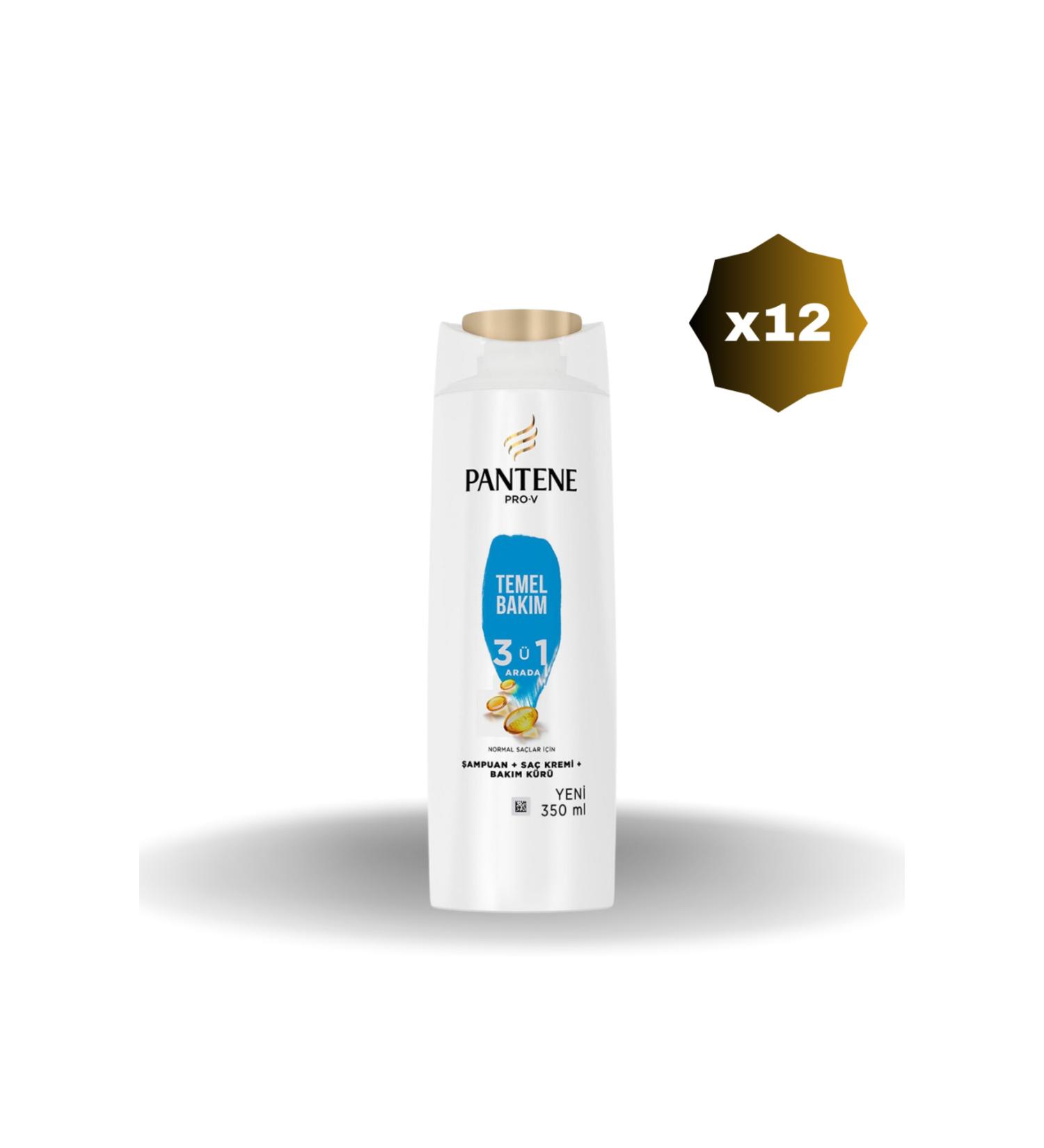 Pantene 3IN1 BASIC CARE SHAMPOO 350 ML X 12 PIECES