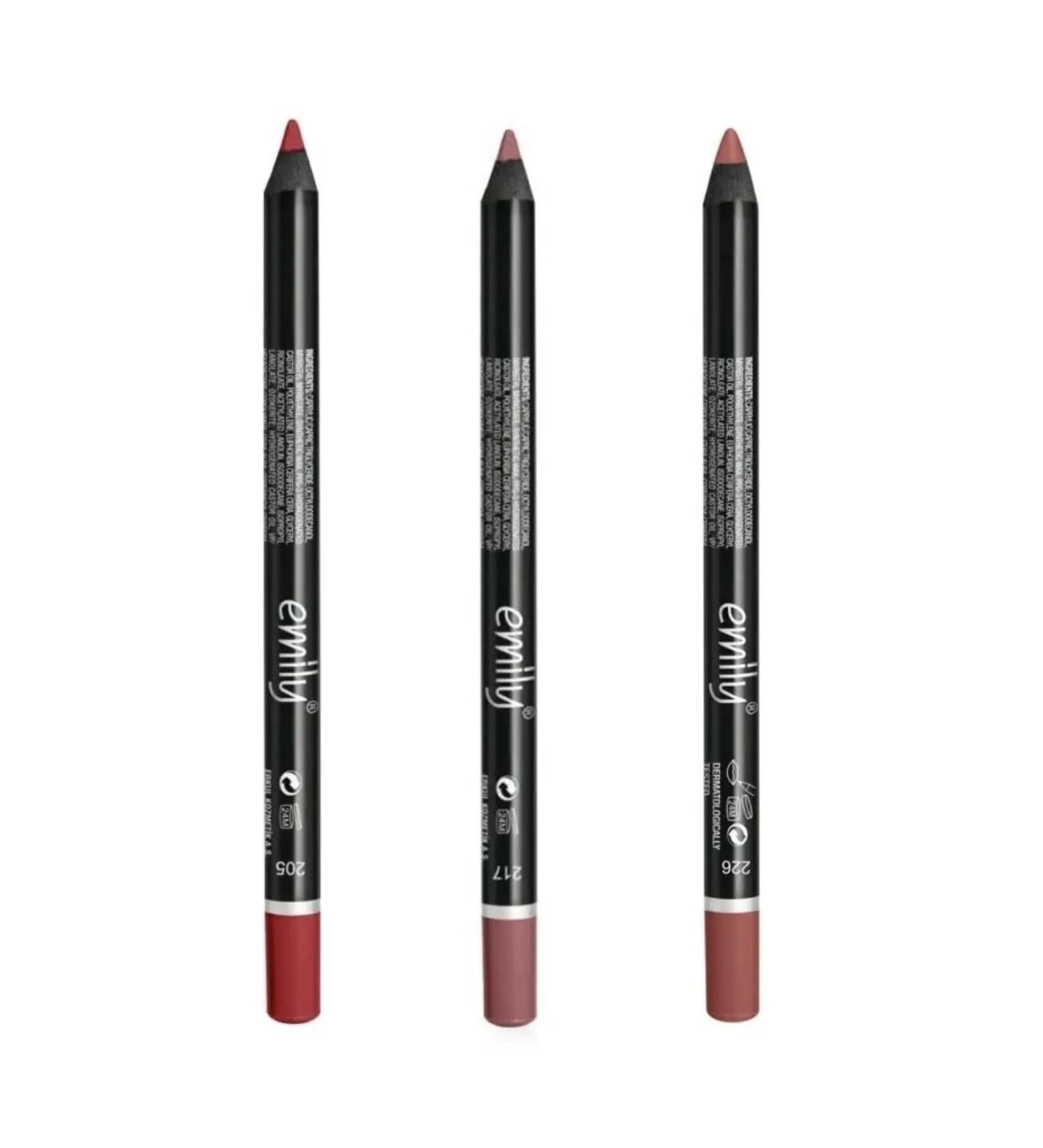Golden Rose Emily Lip Pencil 3 Piece No:205-217-226