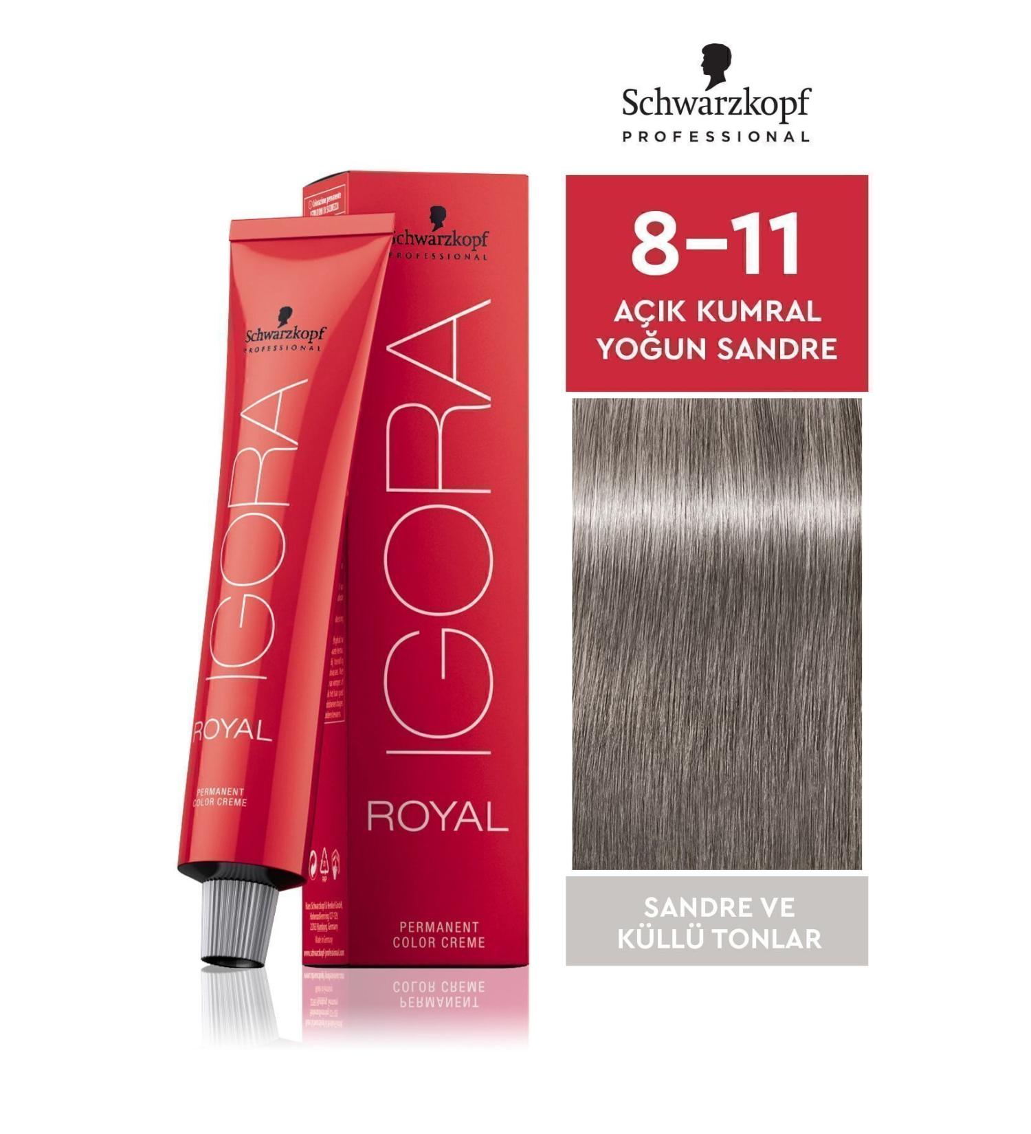 Igora Royal Ash Tones 8-11 Light Blonde Intense Sandre Hair Dye 60ml - Buy Online on GoSupps.com