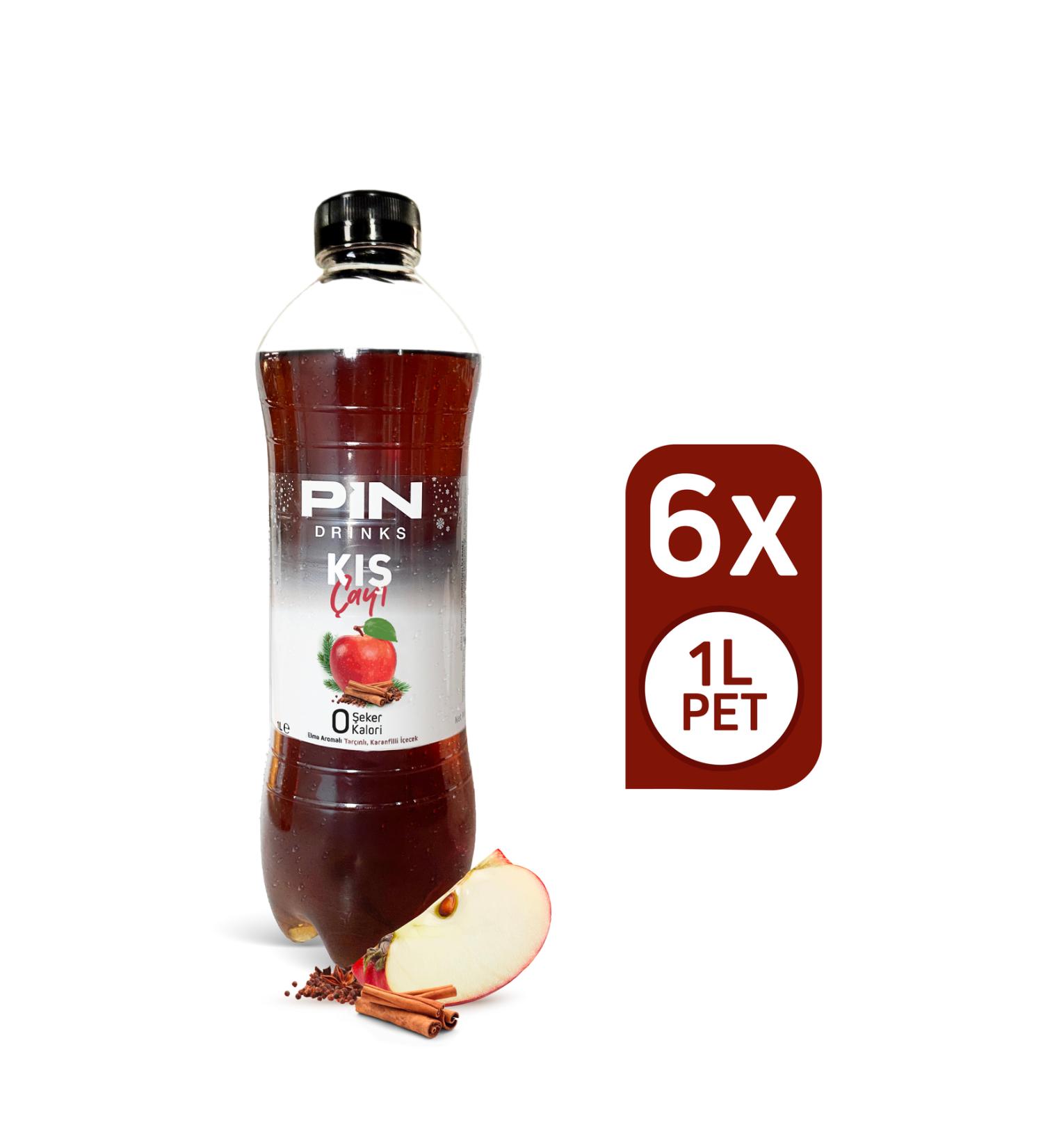 Pin Winter Tea - Sugar-Free & Calorie-Free 1 Liter X 6 Pieces - Buy Online on GoSupps.com