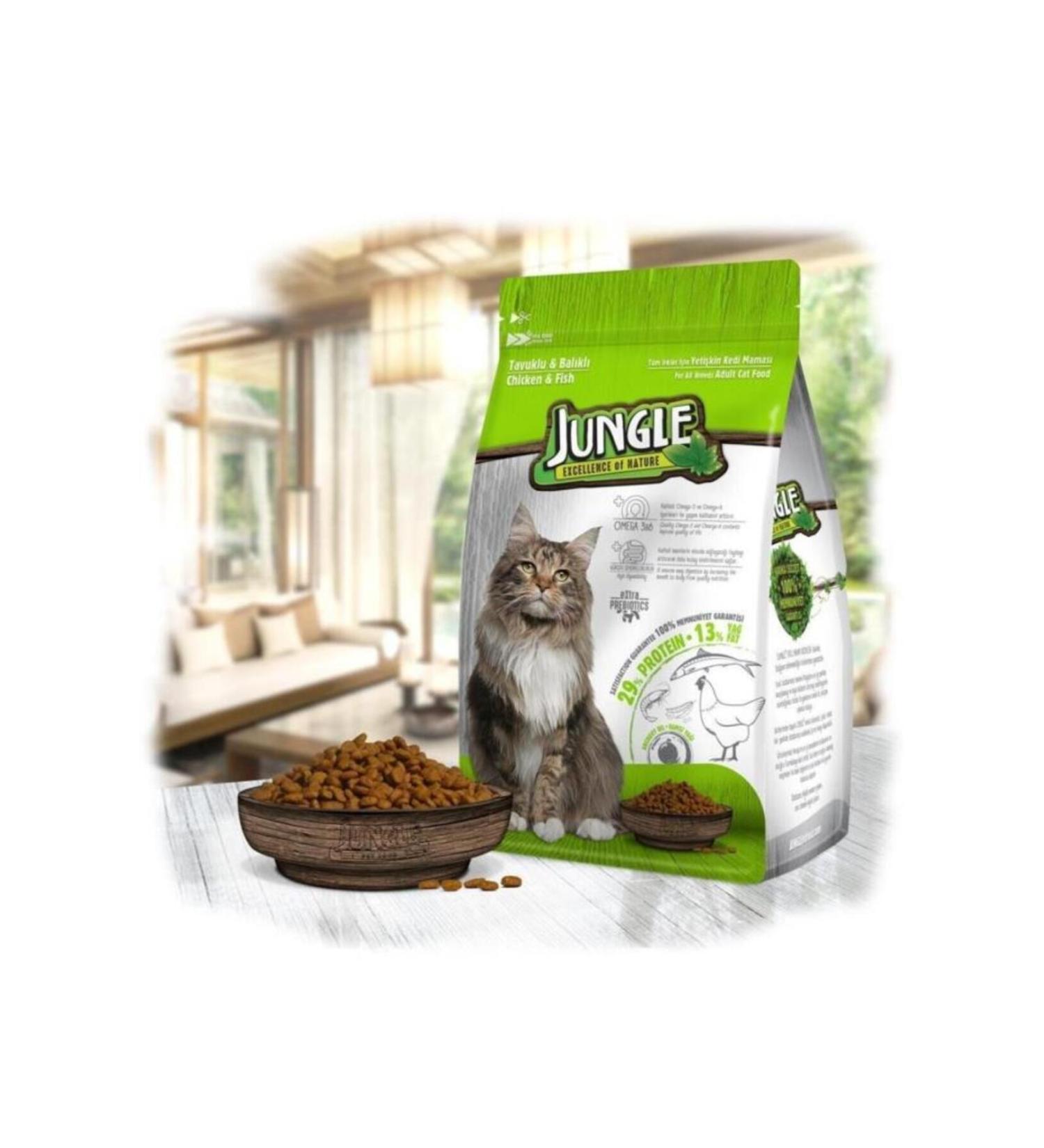 Jungle Chicken and Fish Adult Cat Food 1.5 Kg