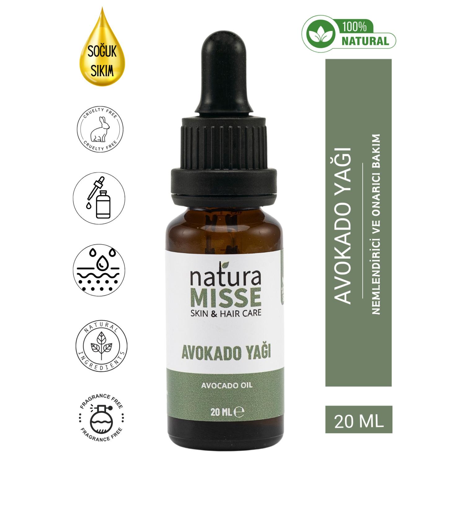 naturamisse Avocado Oil 20 ml Pure Cold Pressed Avocado Oil