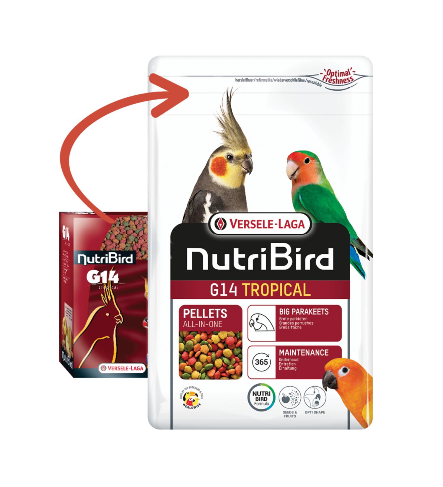 Versele Laga Nutribird G14 Tropical Parakeet Pellet Feed 10kg 430119