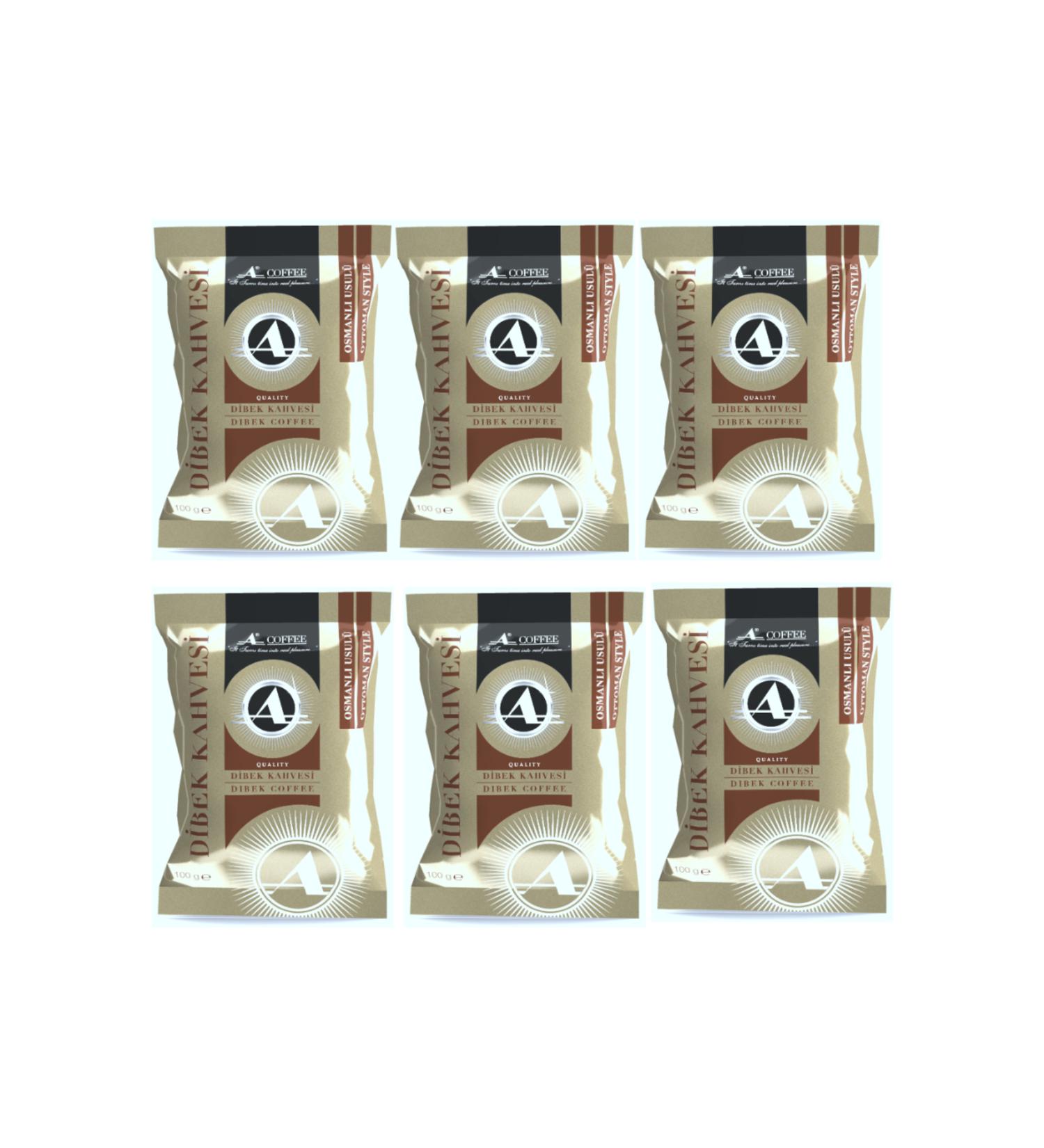 A Coffee D BEK COFFEE (OTTOMAN STYLE) NICE DRINK 100 gr. X 6 Pieces SET OF 6