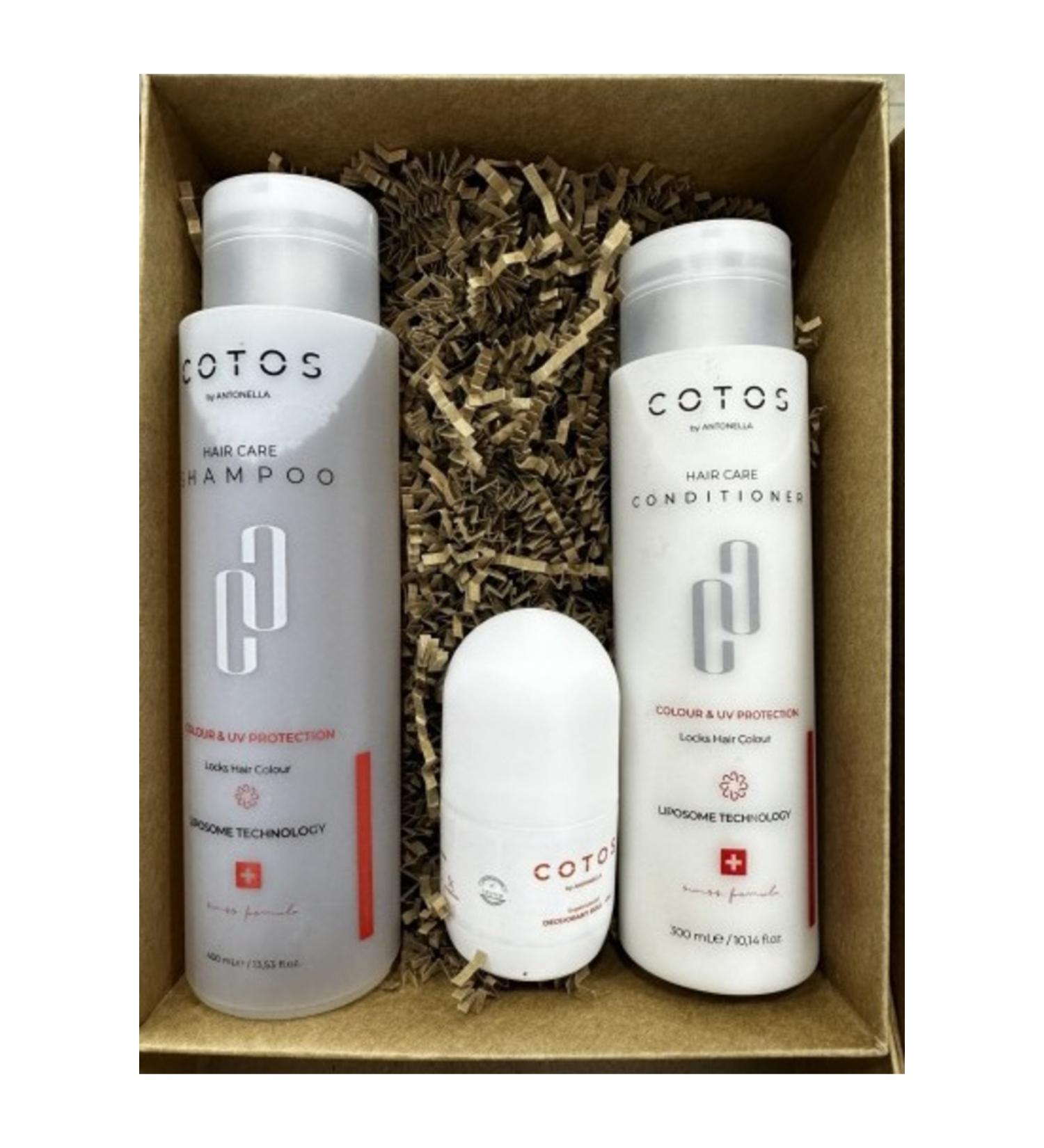 COTOS Color & Protection Shampoo 400 Ml + Cream 400 Ml + Stick 3 Piece Set
