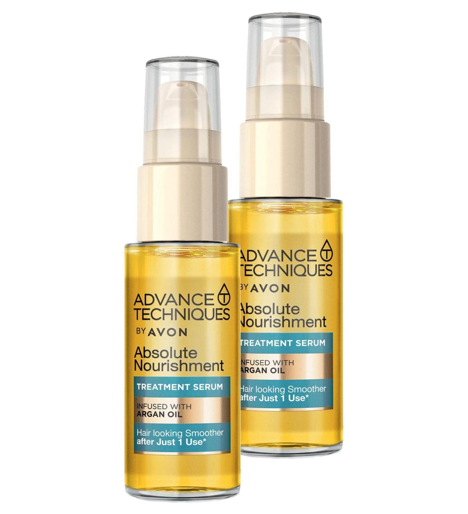 Avon Advance Techniques Nourishing Hair Serum with Argan Oil 30ml. Duo Set