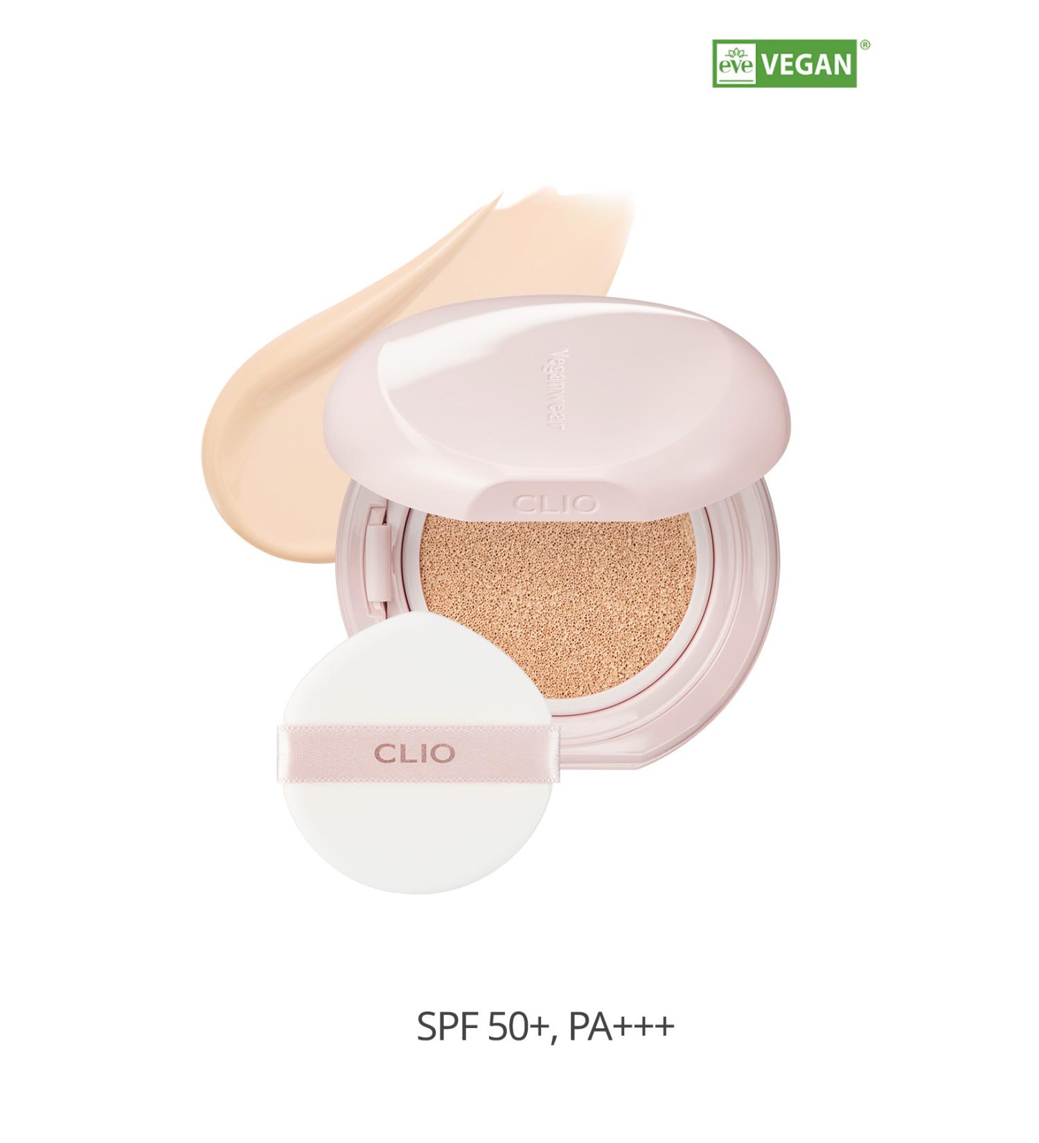 CLIO Blur Effect Vegan Cushion CLIO Veganwear Pure Blurring Cushion+Refill SPF50+ PA+++ (3 Linen) - Buy Online on GoSupps.com