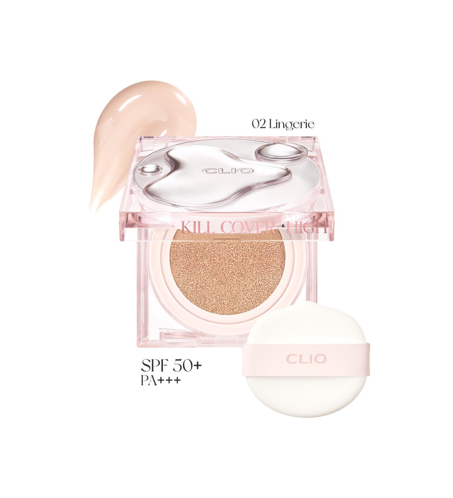 CLIO Intense Moisture and Shine Cushion Kill Cover High-glow Cushion Spf50 Pa (2 LINGERIE) - Buy Online on GoSupps.com