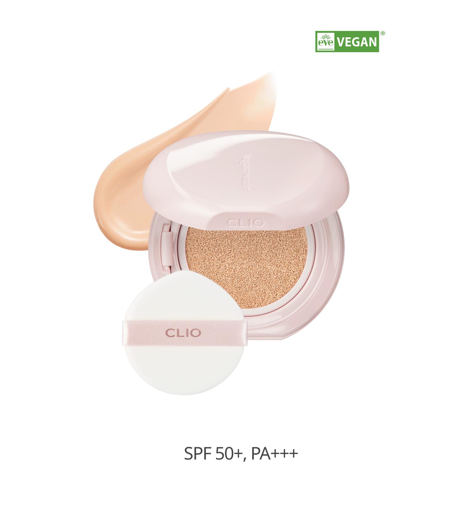 CLIO Blur Effect Vegan Cushion CLIO Veganwear Pure Blurring Cushion+Refill SPF50+ PA+++ (4 Ginger) - Buy Online on GoSupps.com