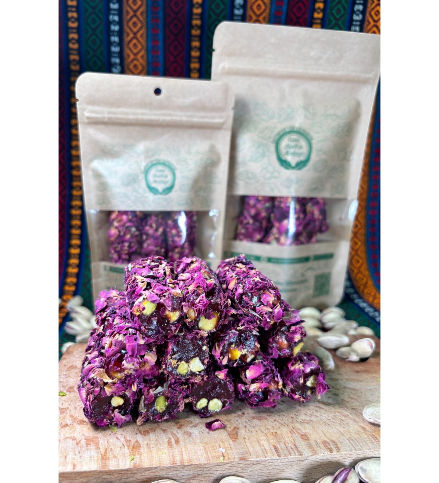 gazisofraantep Turkish Delight with Pistachio and Rose Petals 500 Gr