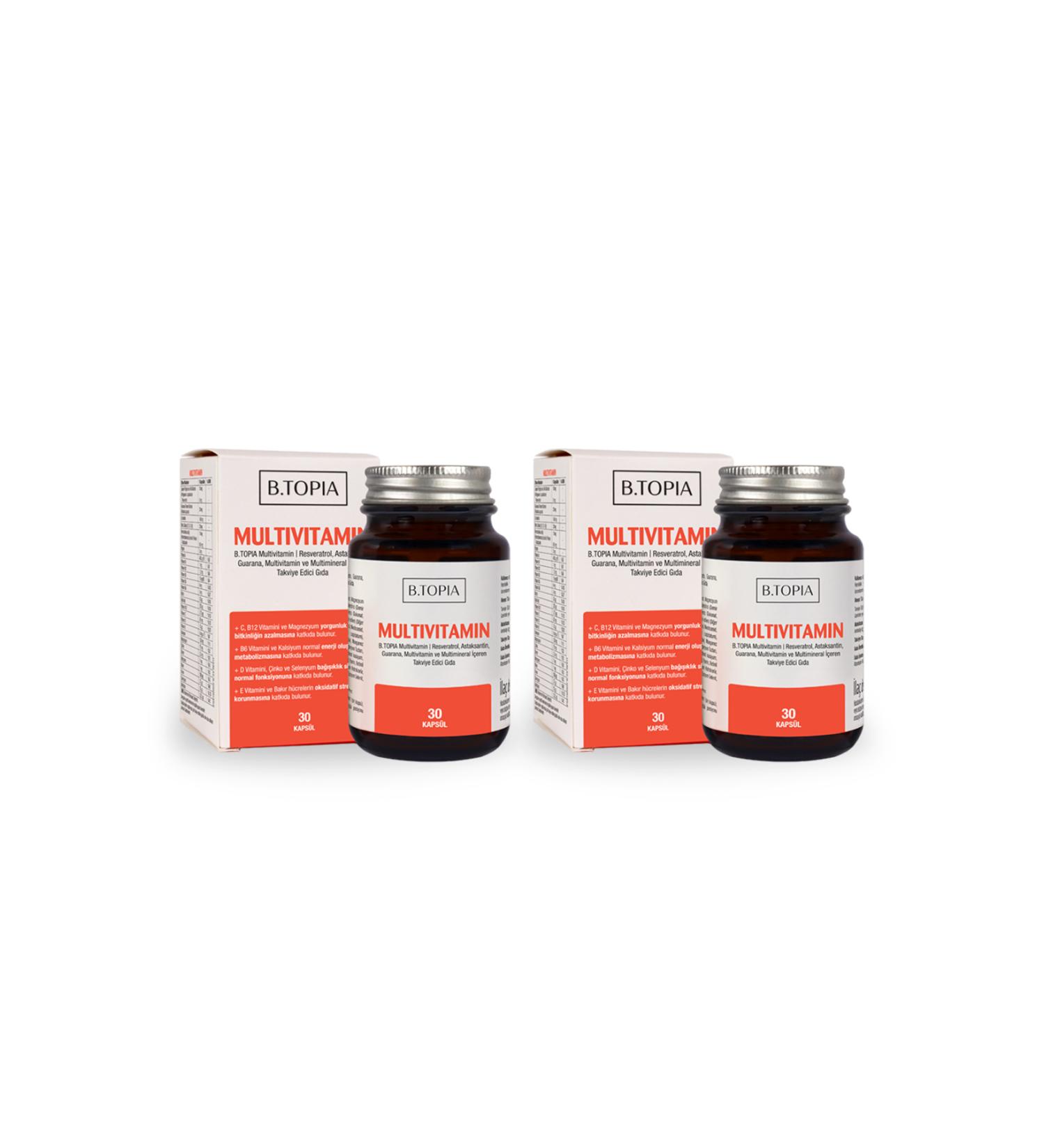 B.TOPIA Multivitamin 30 Capsules 2-Piece Set