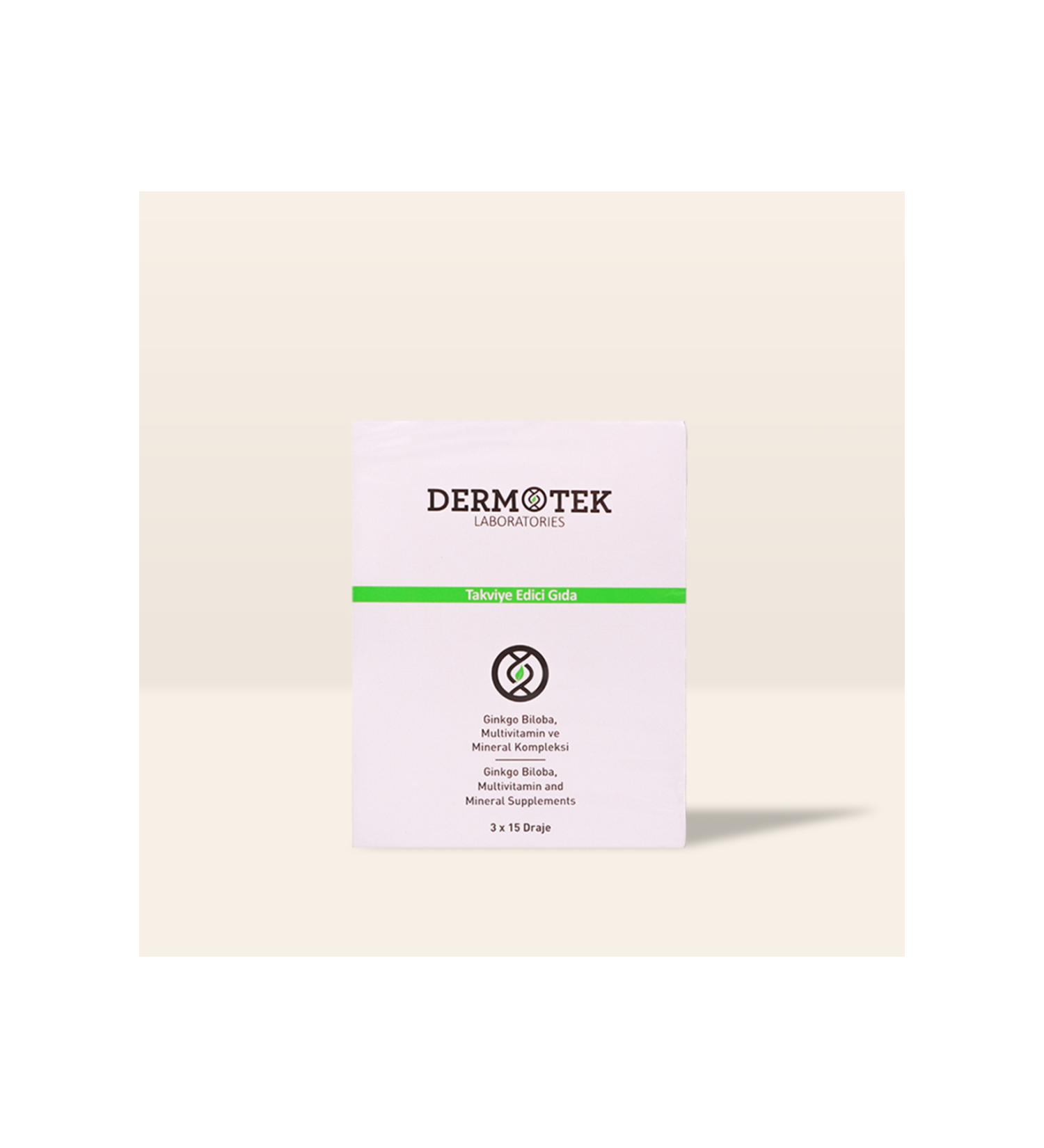 Dermotek Multicomplex Hair Vitamin 45 Dragees Containing Biotin Selenium Ginkgo Biloba Keratin - Buy Online on GoSupps.com