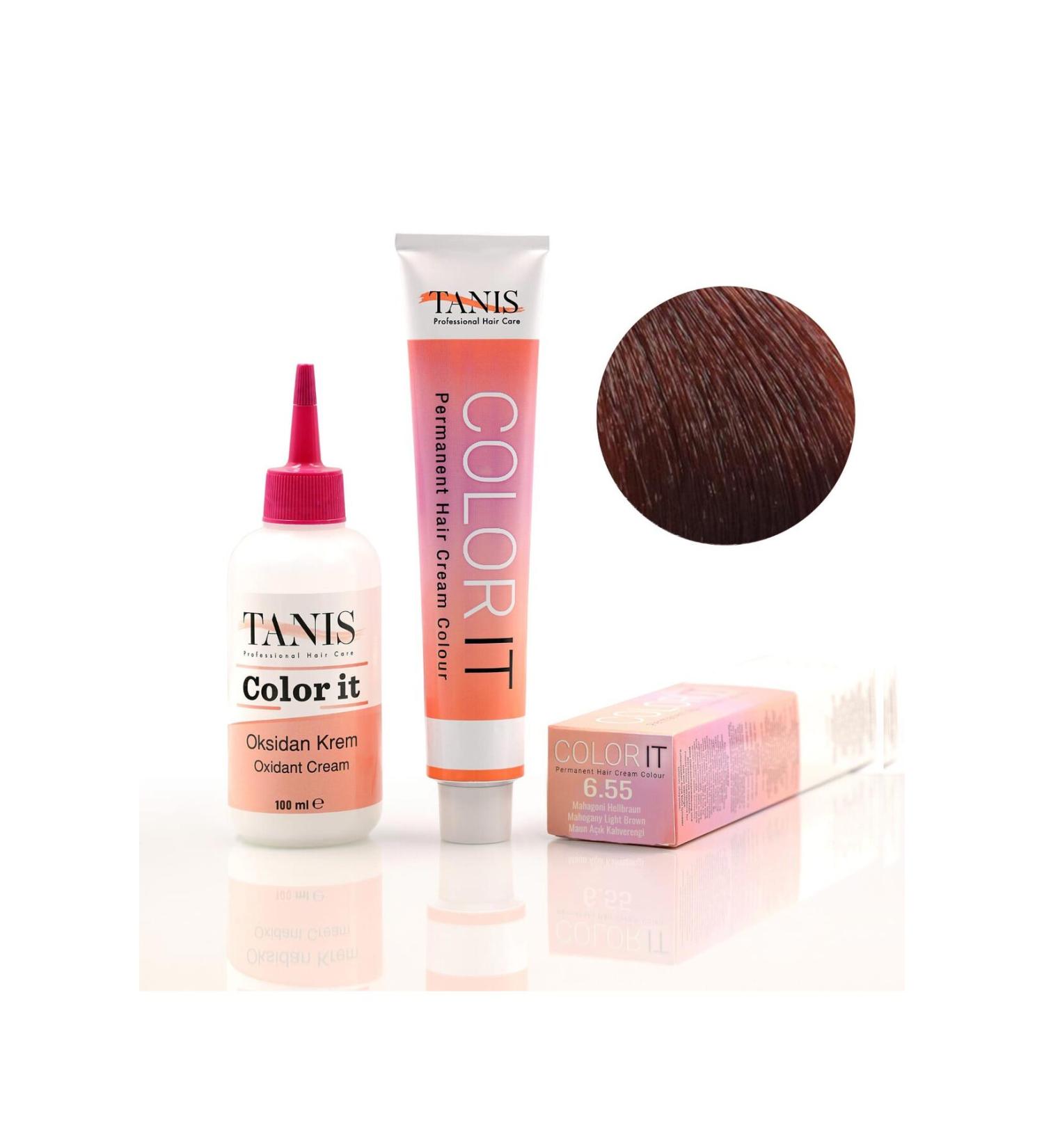 TANIS PROFESSIONAL TANIS COLOR-IT (100 ML) Permanent Hair Dye 6.55 (Mahogany Light Brown)