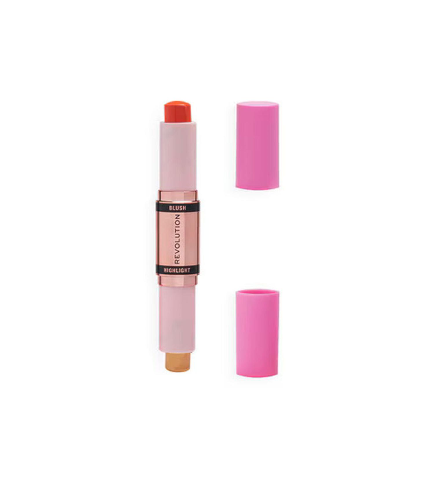 Revolution Blush and Highlighter Stick Coral