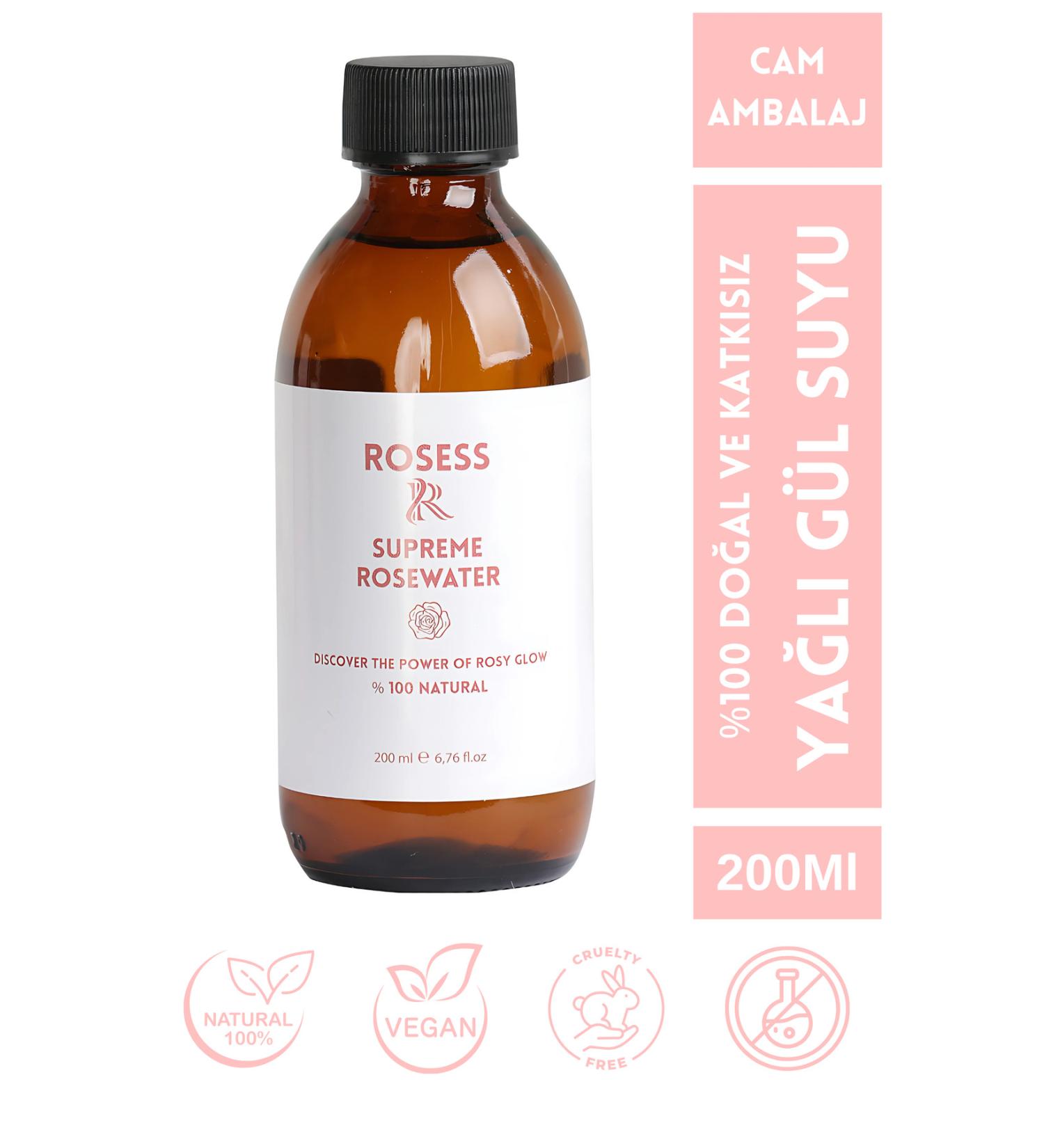 Rosess Rose Water Oil-Free Pore Tightening Brightening Purifying Toner 0 Natural And Pure 200ml