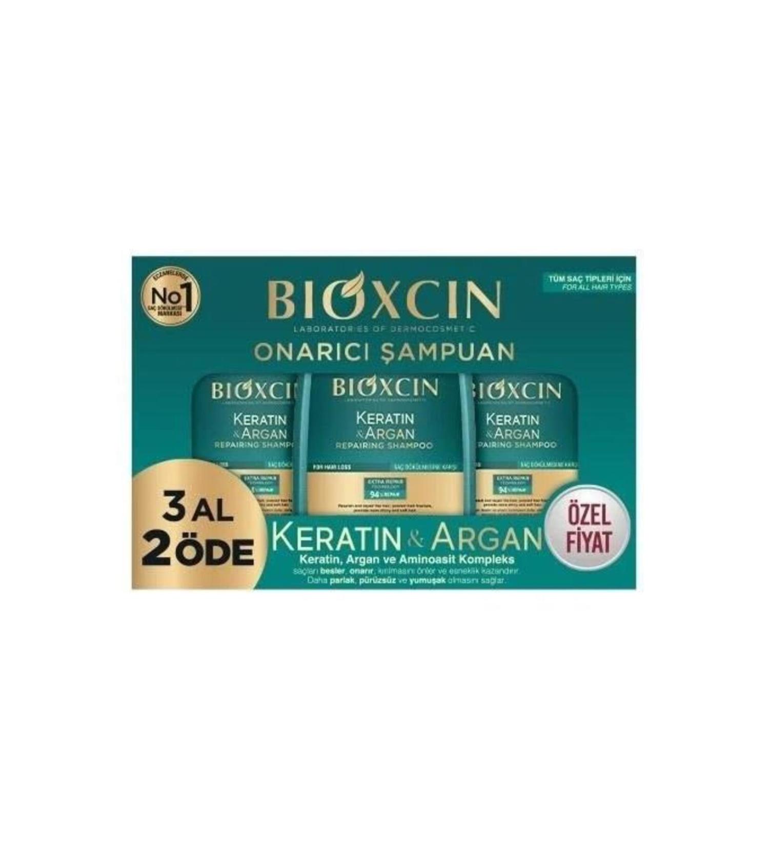 Bioxcin Keratin and Argan Repair Shampoo 300 ml - Buy 3 Pay 2