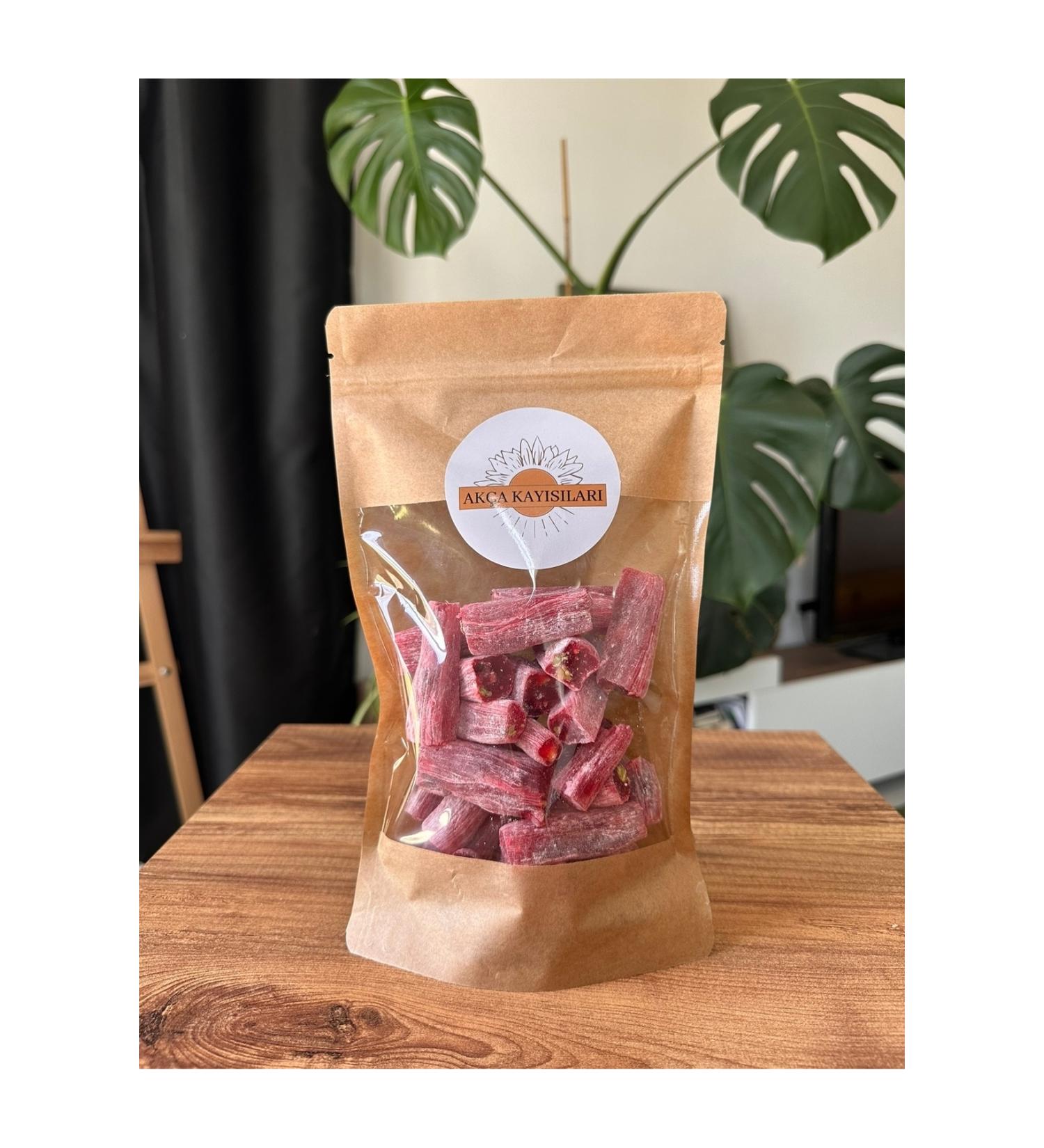 AK A Fitil Pistachio Pomegranate Turkish Delight 300 grams (PRODUCED FROM 100% BEET SUGAR)