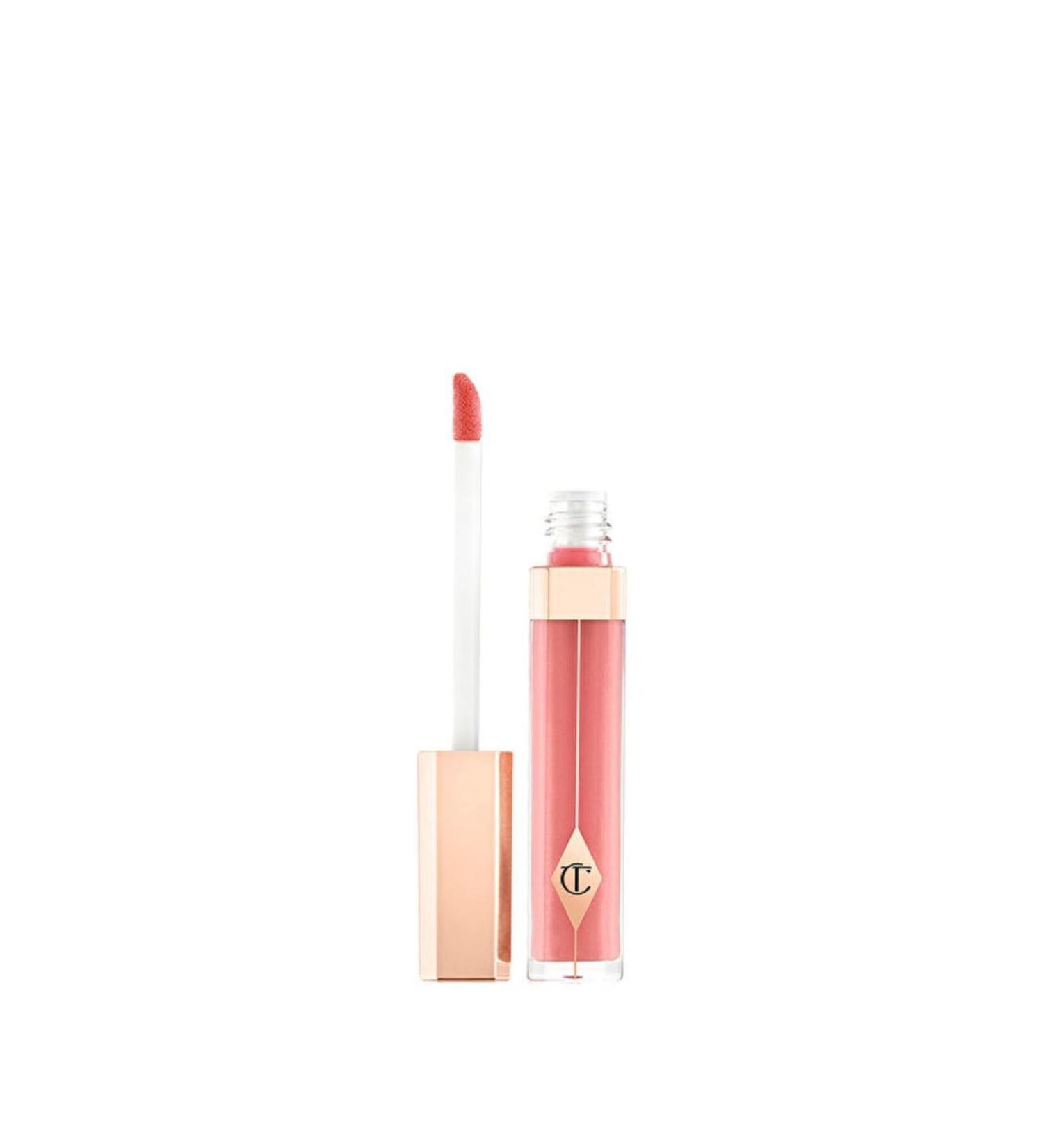 charlotte tilbury lip lustre pillow talk liquid gloss shine soothing protection and moisturizing